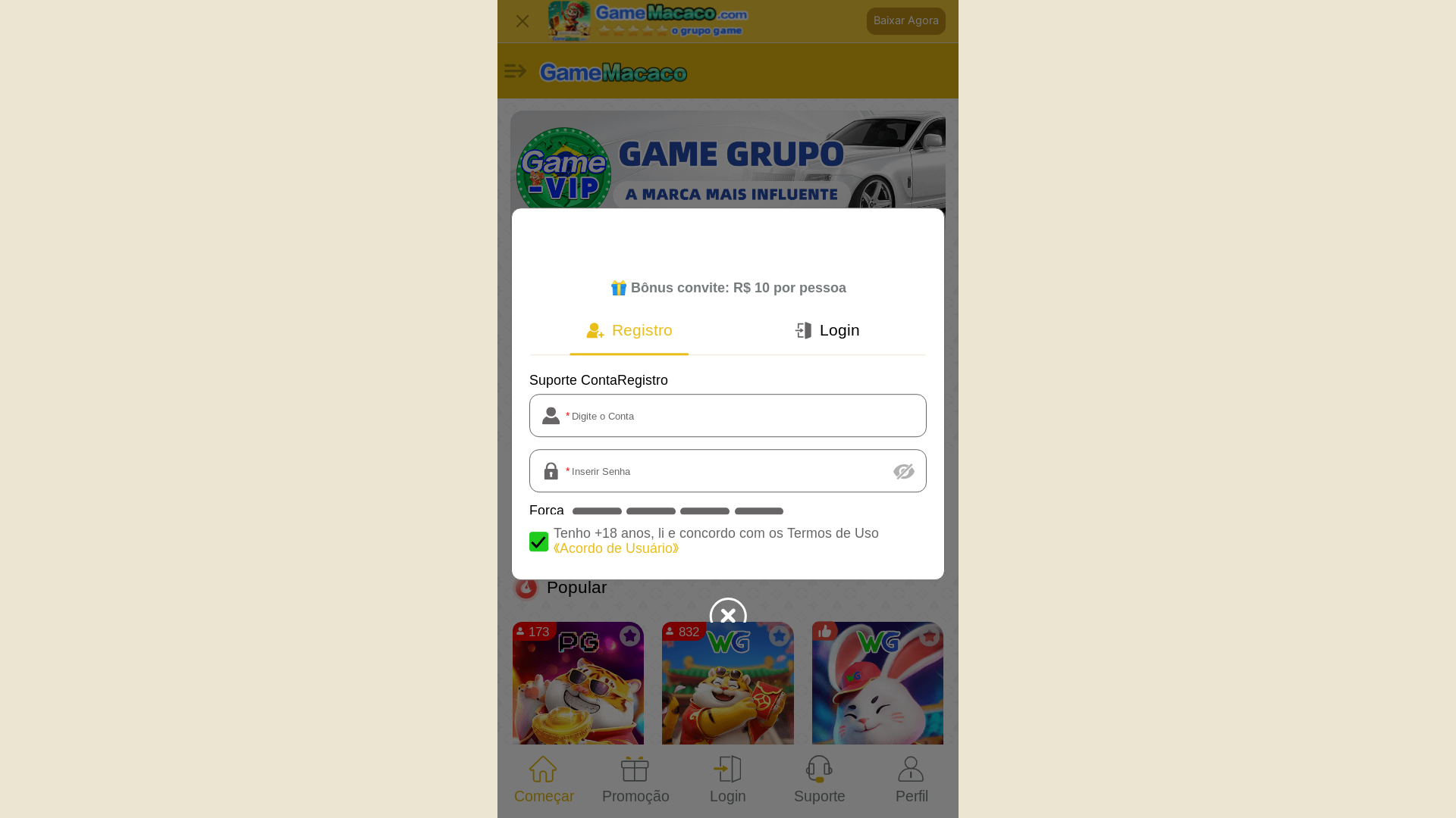 website screenshot of https://gamemacaco7.com/