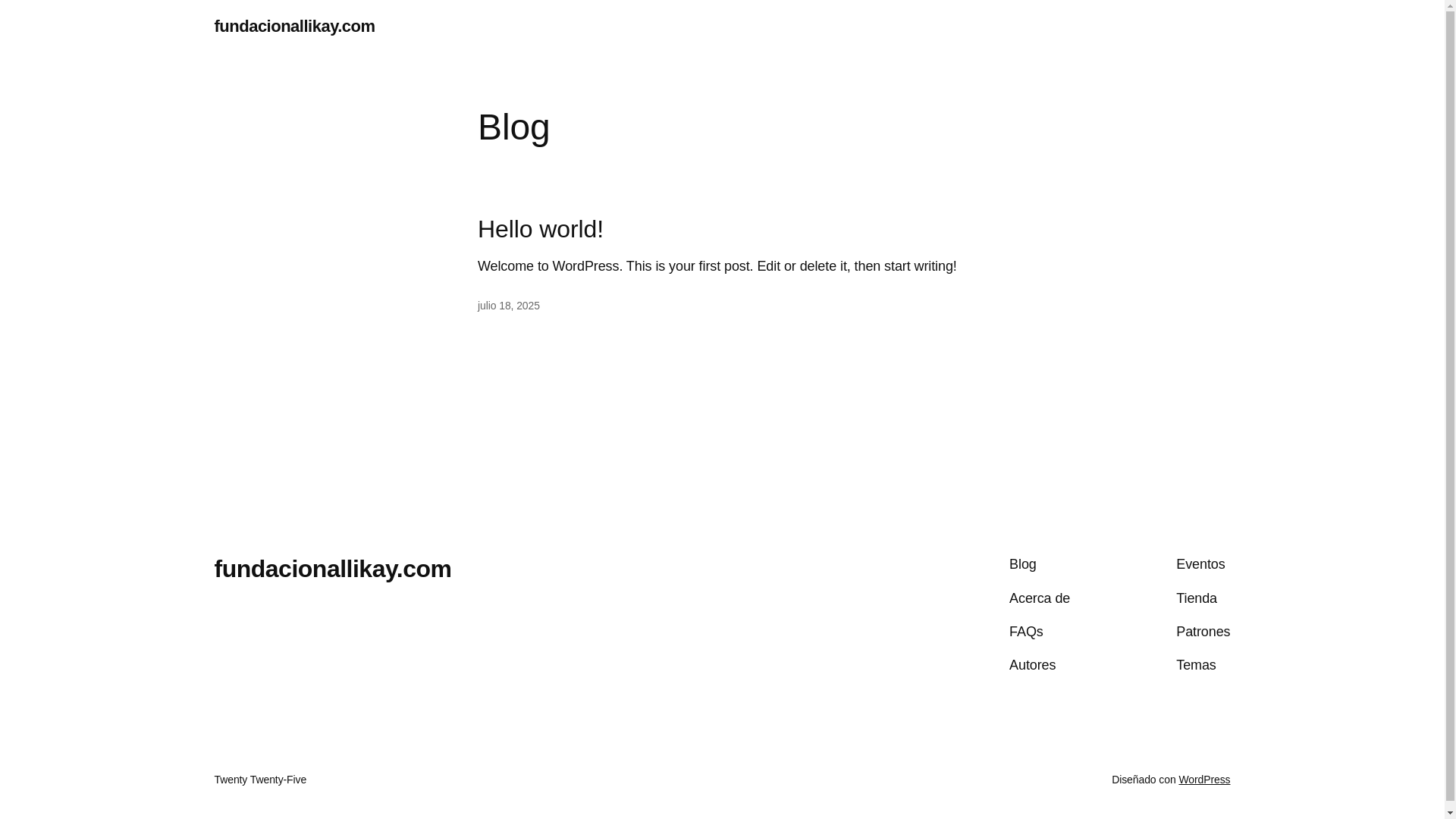 website screenshot of https://fundacionallikay.com/