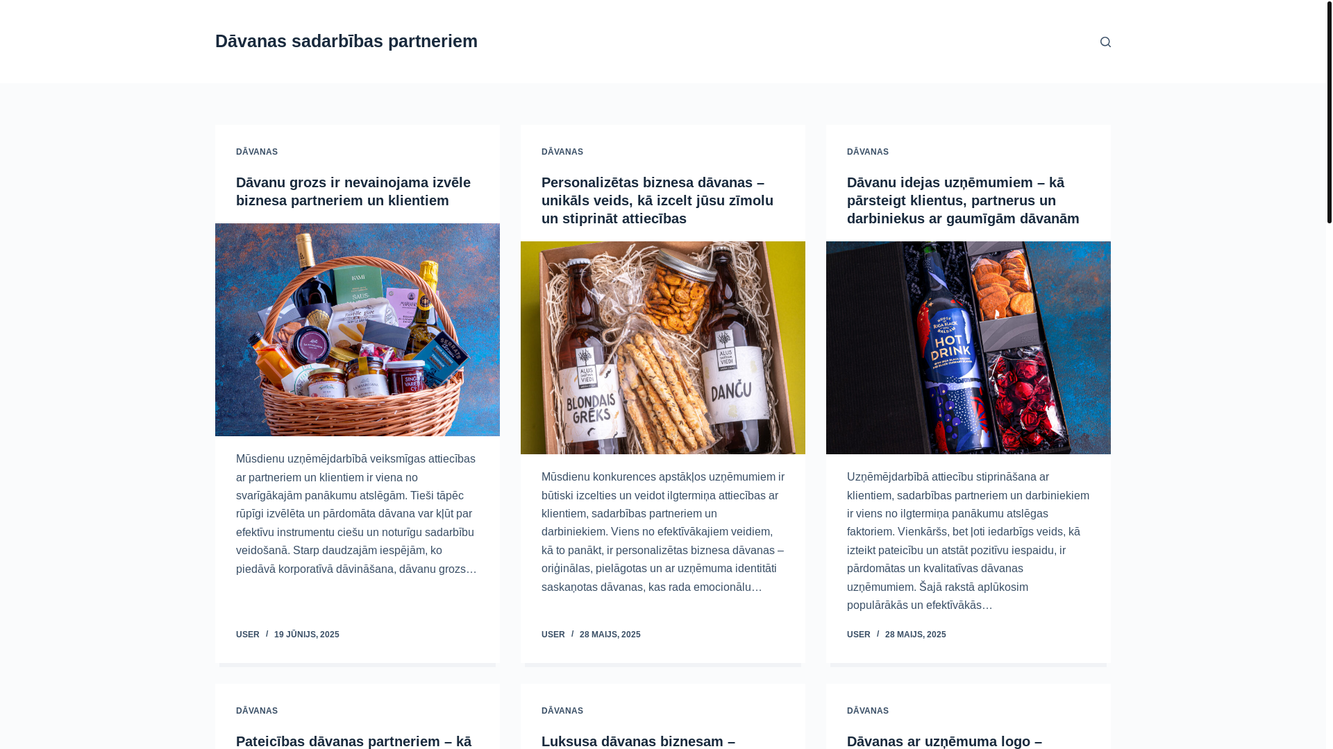 website screenshot of https://davanas-sadarbibas-partneriem.lv/