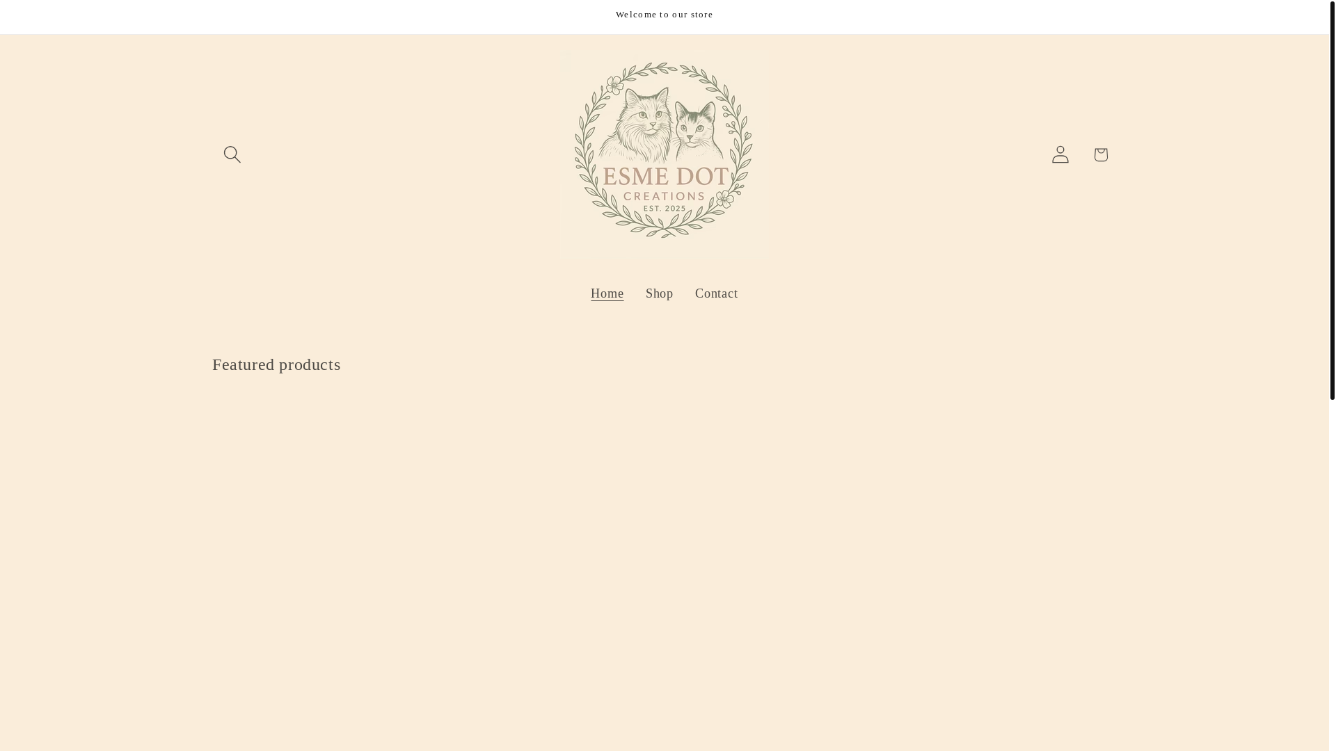 website screenshot of https://esmedotcreations.co.uk/