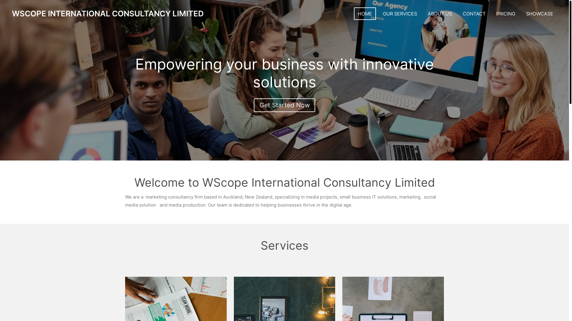 website screenshot of https://wscopeinternationalconsultancylimited.com/