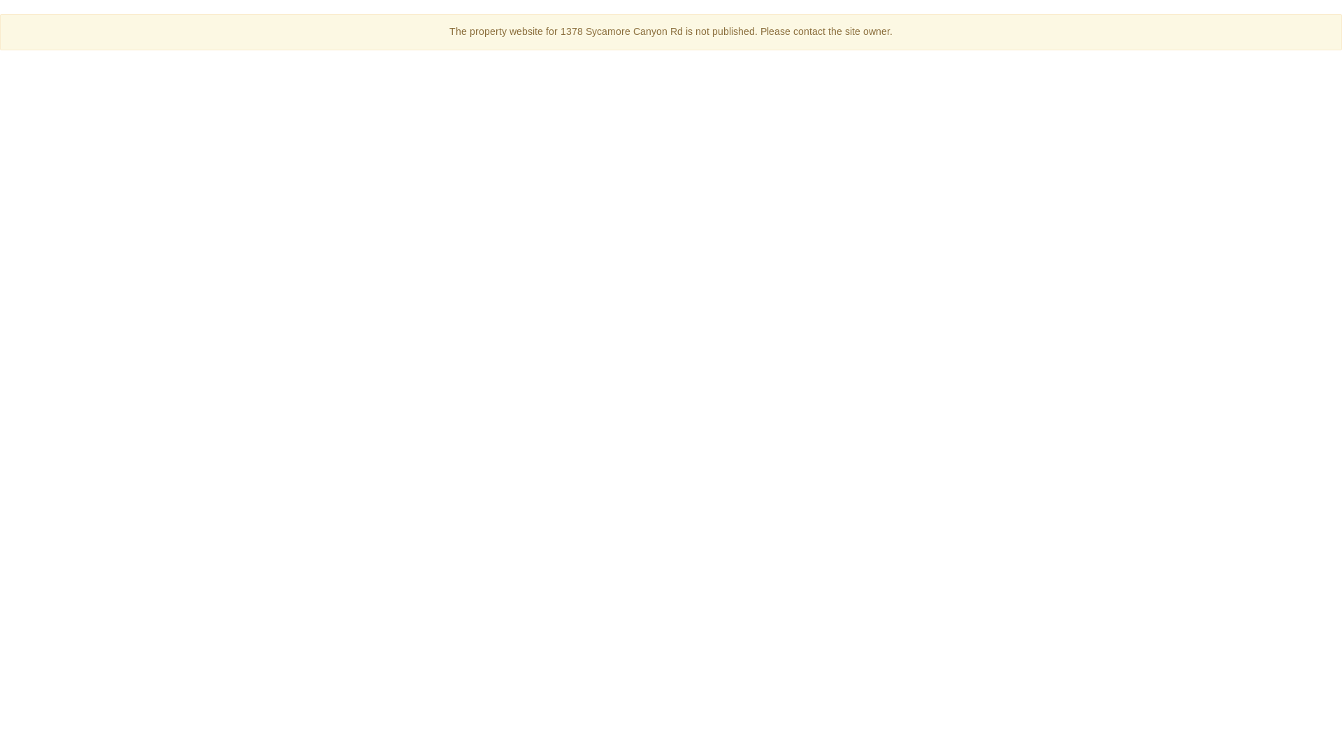 website screenshot of https://1378sycamorecanyonrd.com/