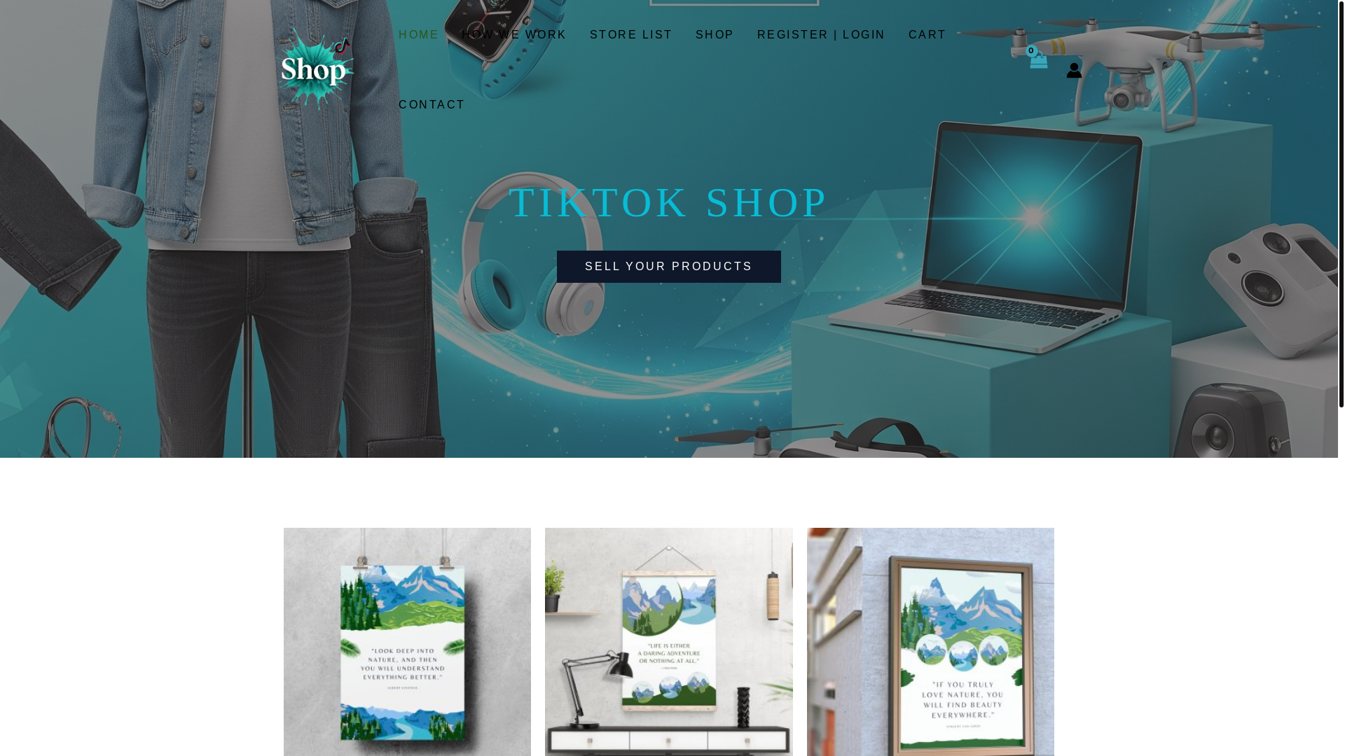 website screenshot of https://tiktok-shop.co.za/