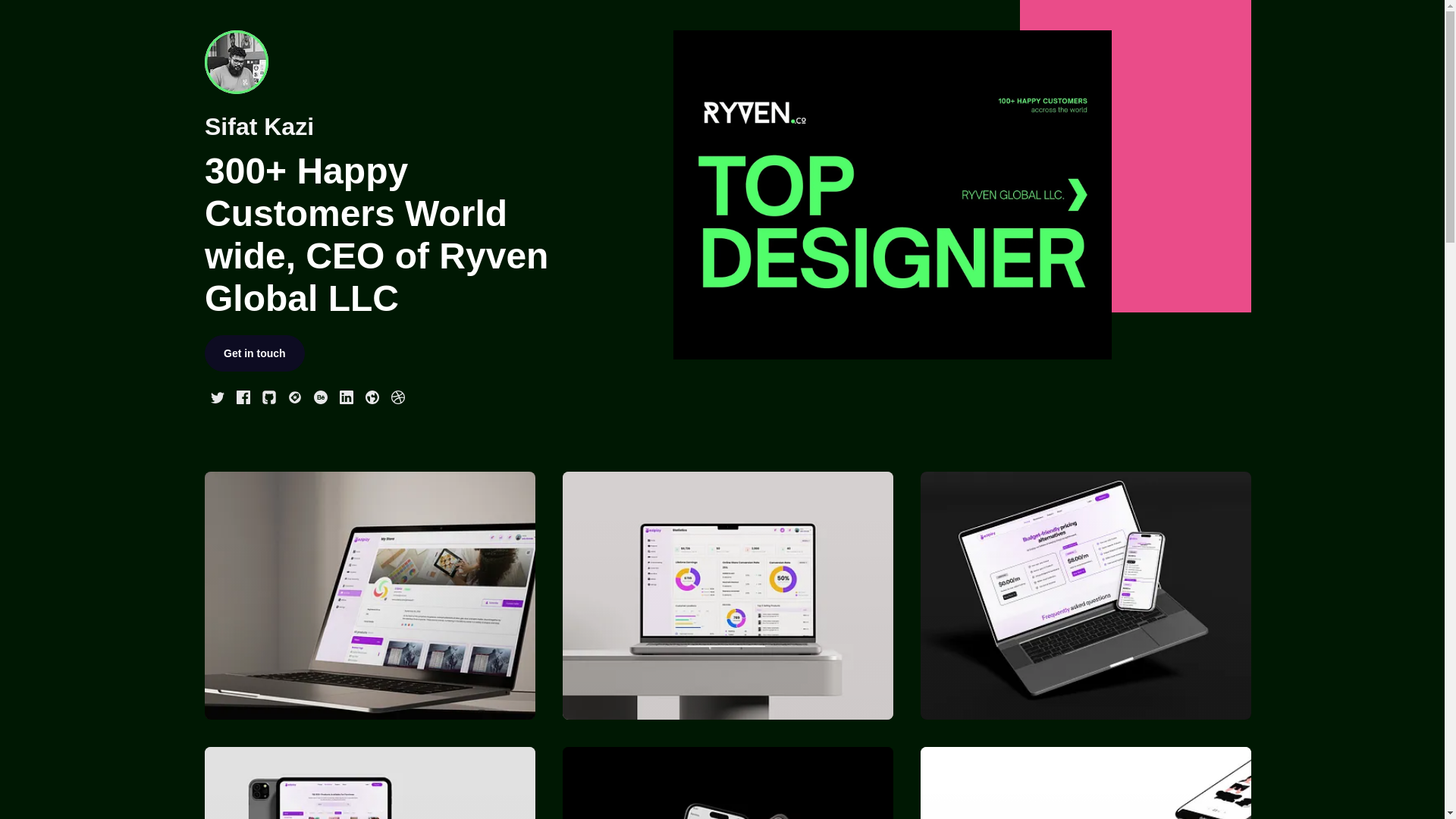 website screenshot of https://ryven.design/