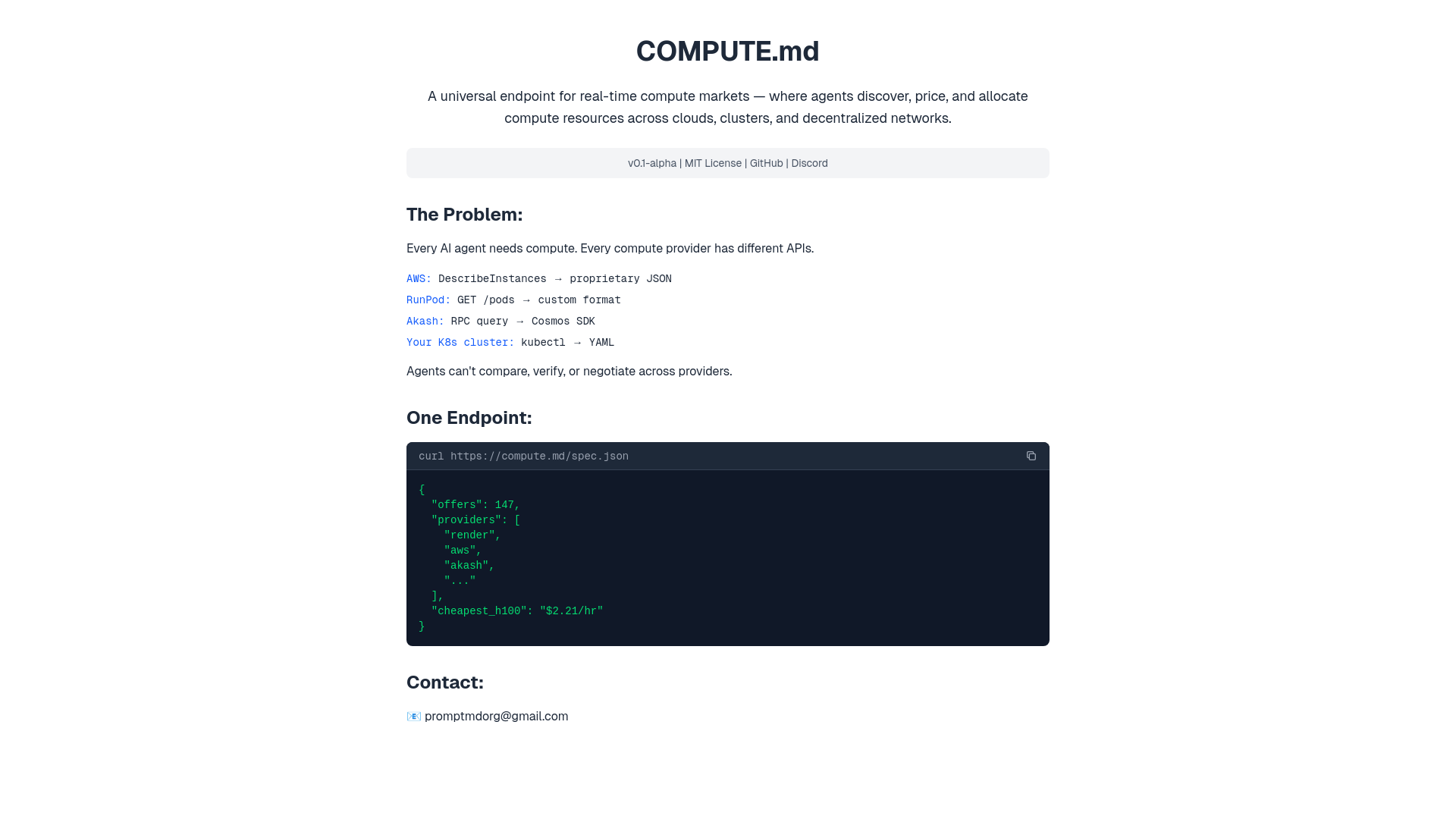 website screenshot of https://compute.md/