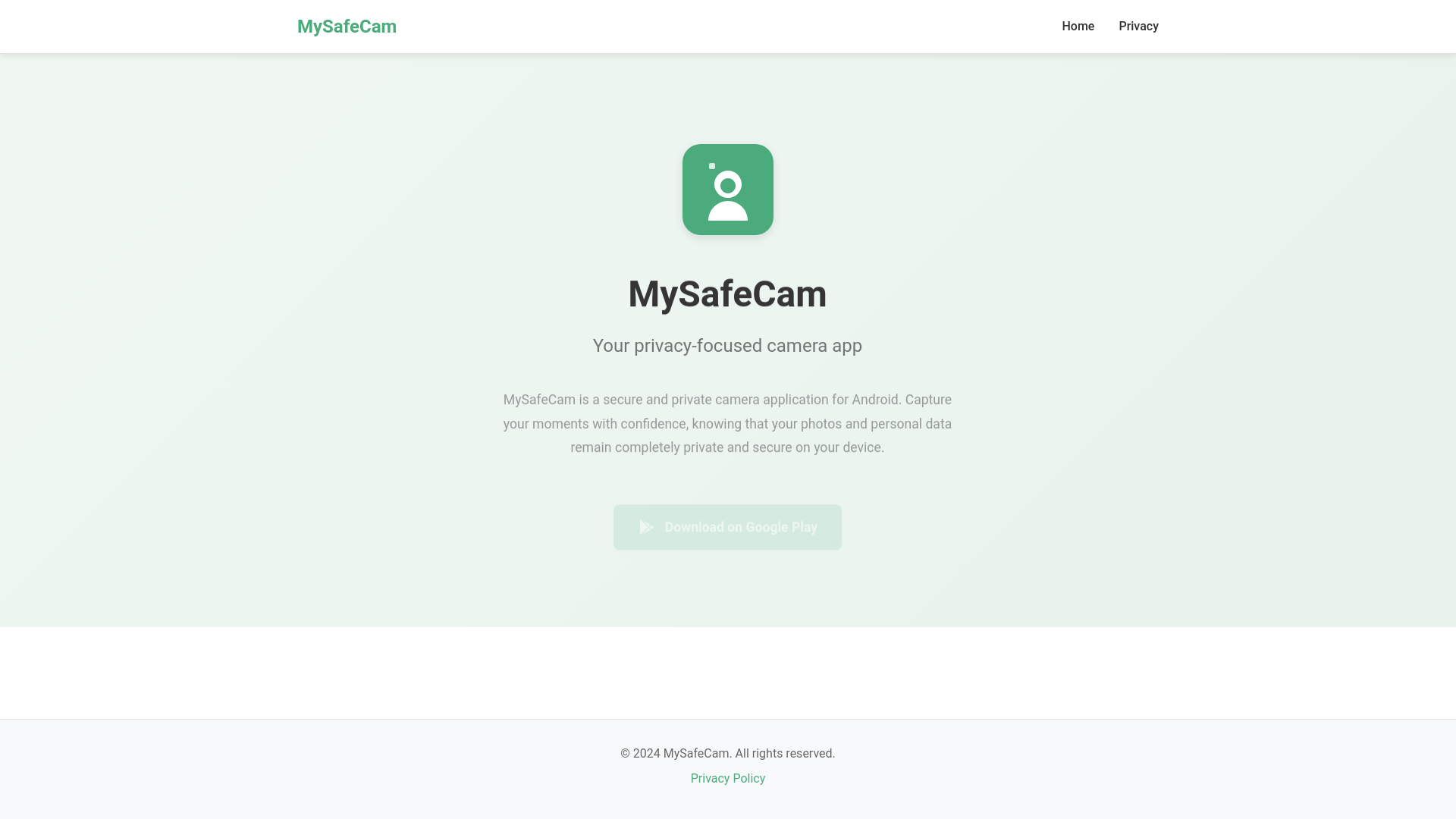 website screenshot of https://mysafecam.pages.dev/