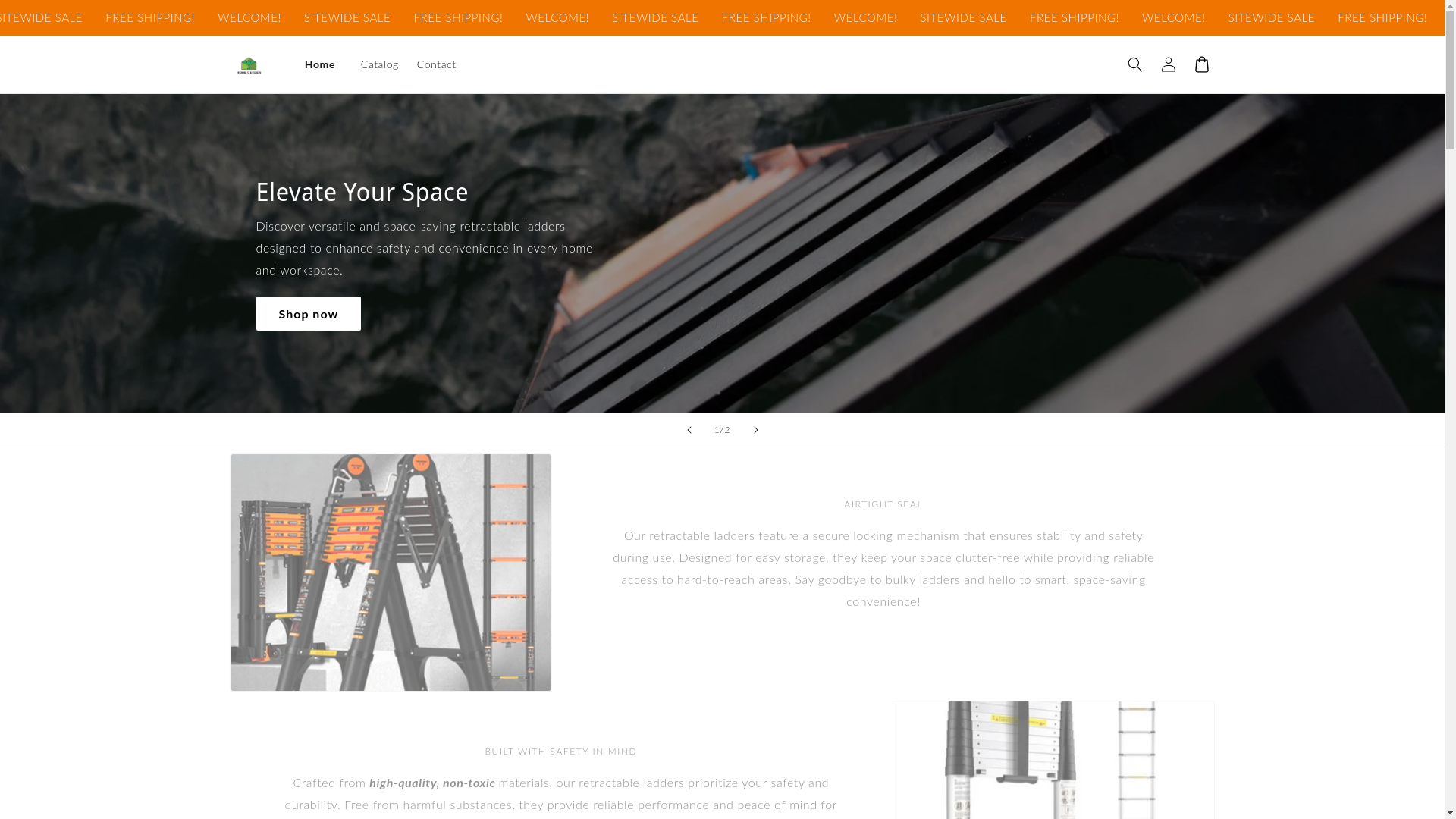 website screenshot of https://retractableladder.shop/