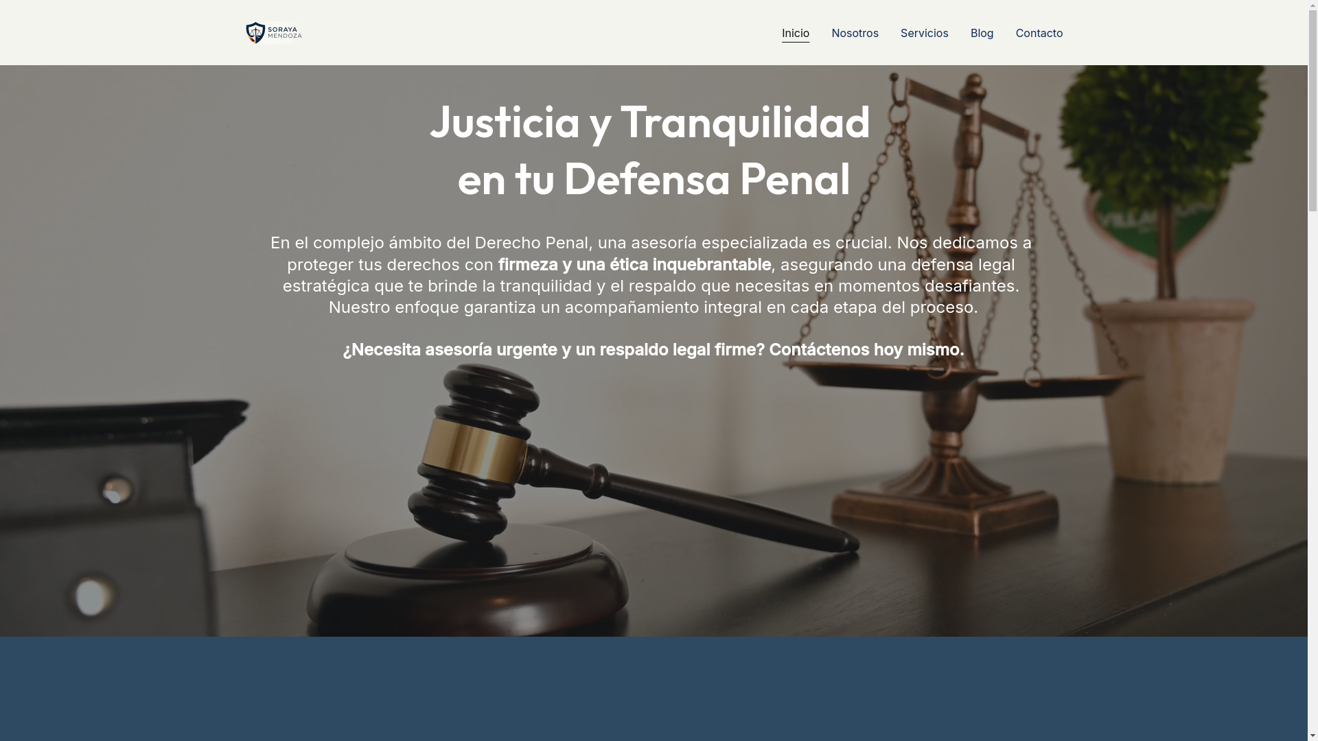 website screenshot of https://smendozapenal.com/