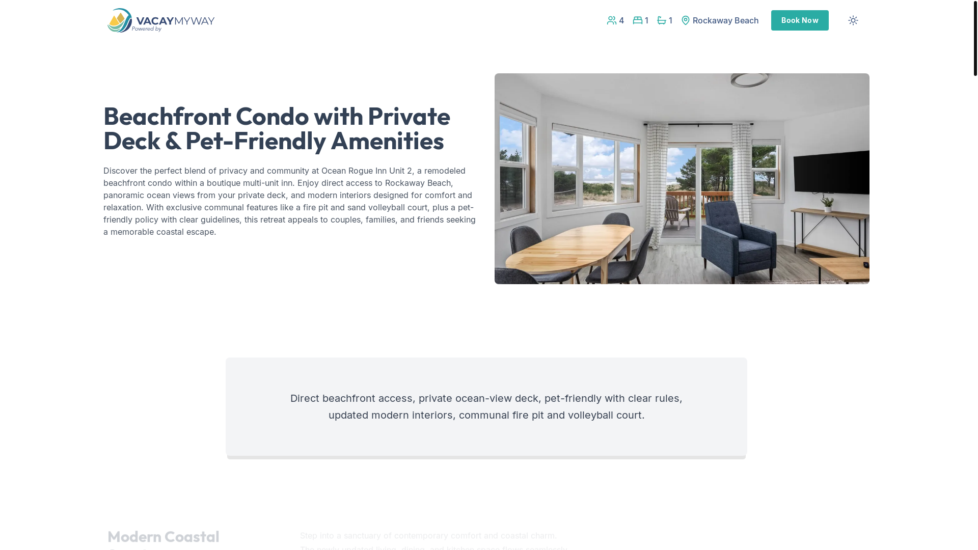 website screenshot of https://sandbarview.house/