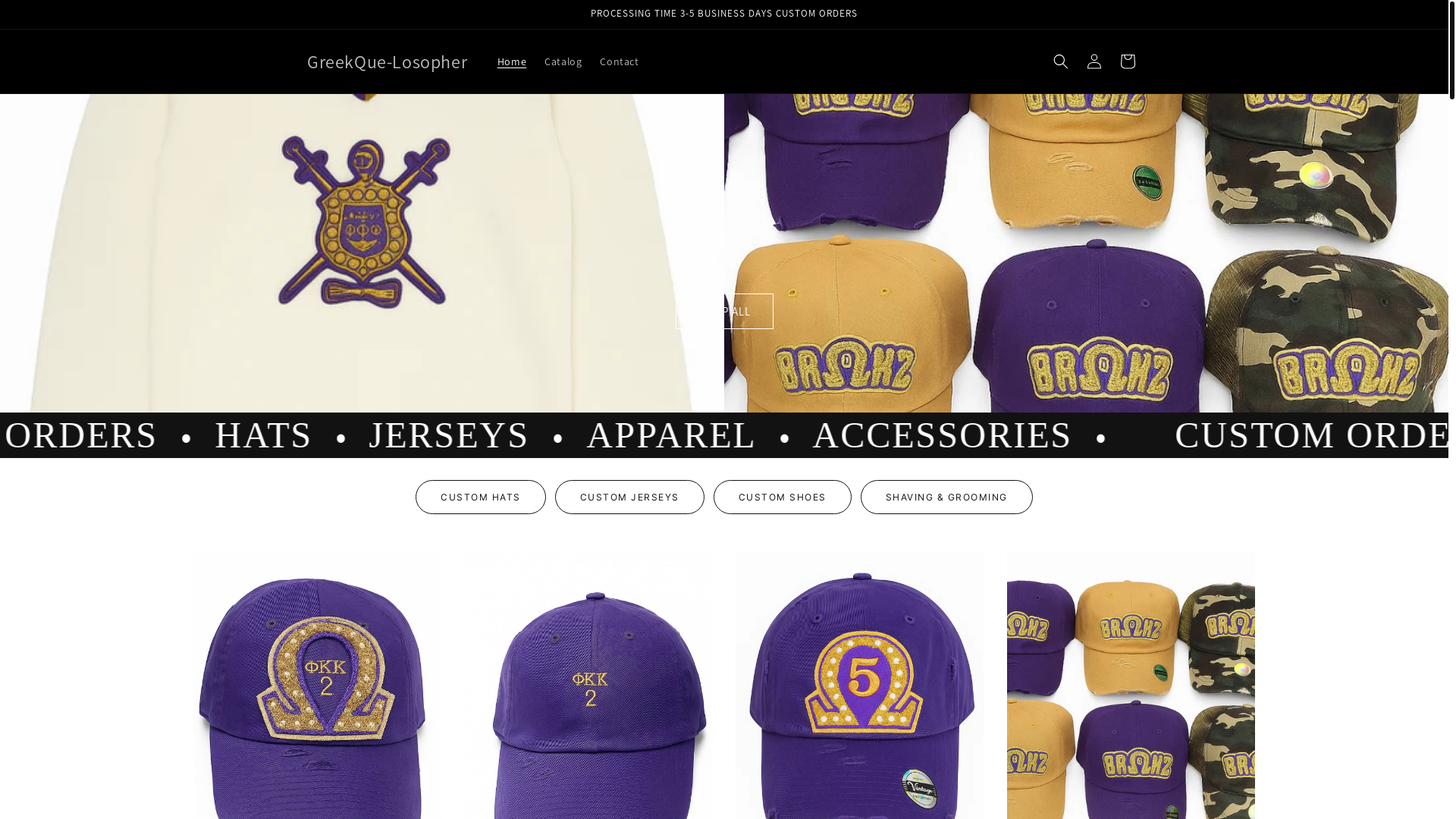 website screenshot of https://greekque-losopher.com/