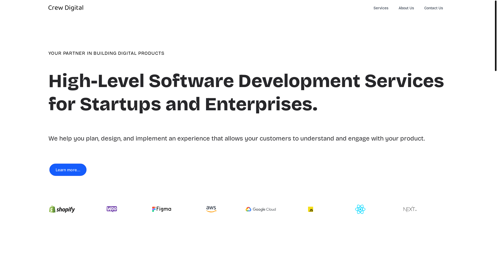 website screenshot of https://crewdigital.pages.dev/