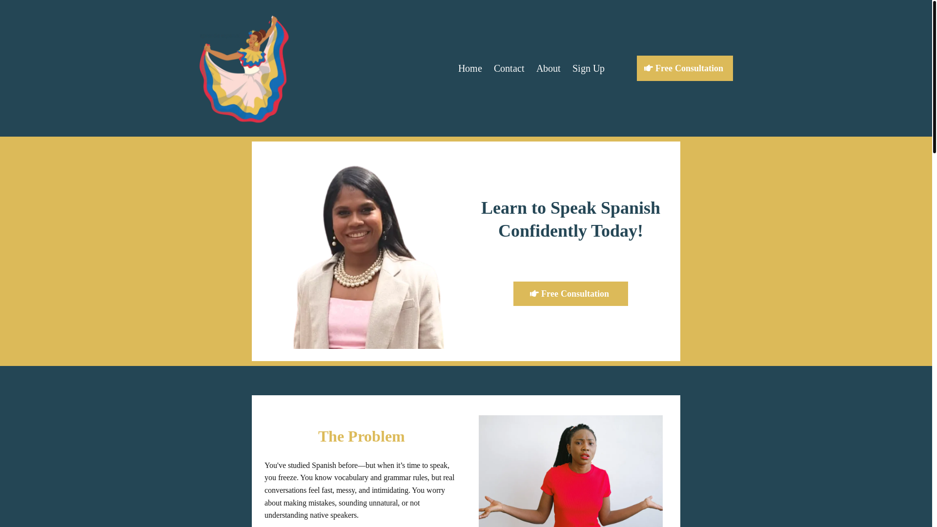 website screenshot of https://spanishwithenis.com/