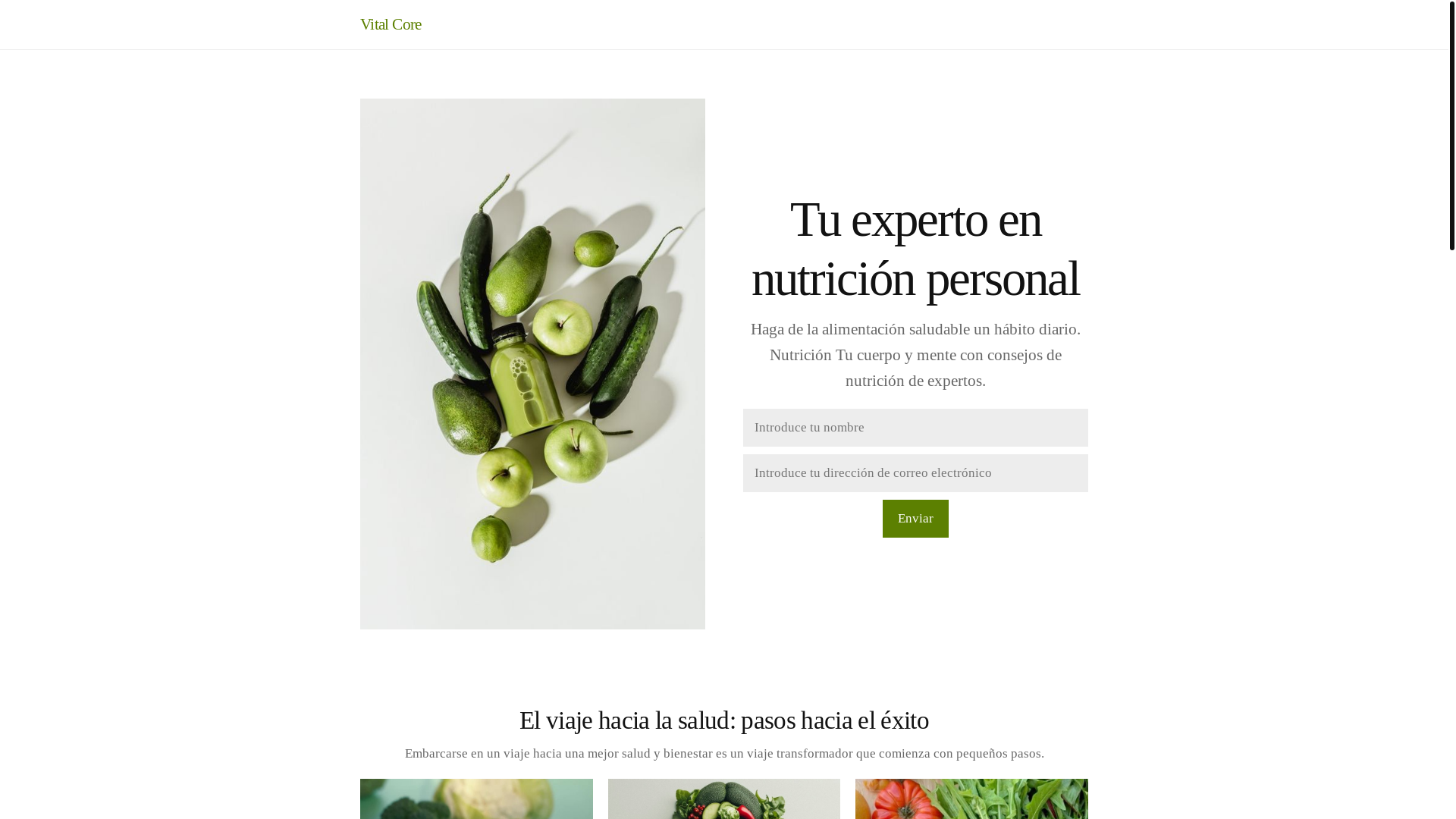 website screenshot of https://vitalcores.info/