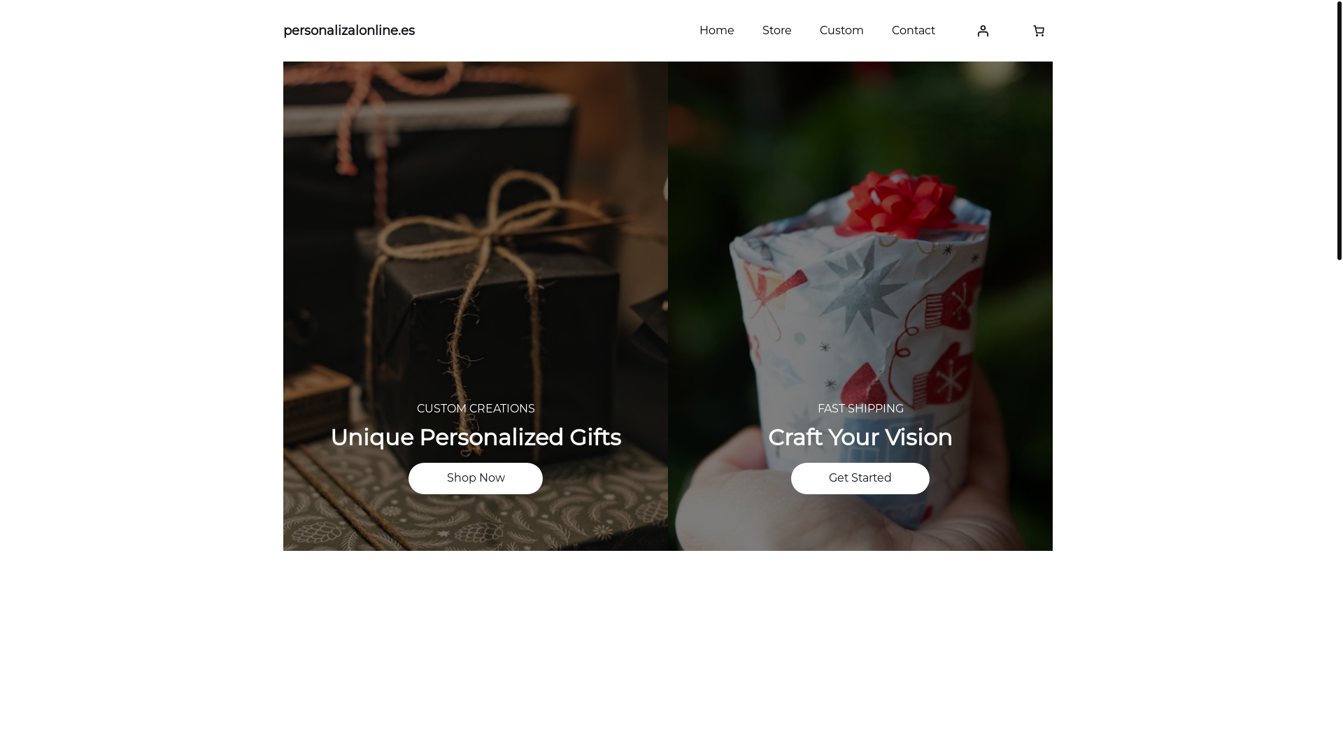 website screenshot of https://personalizalonline.es/