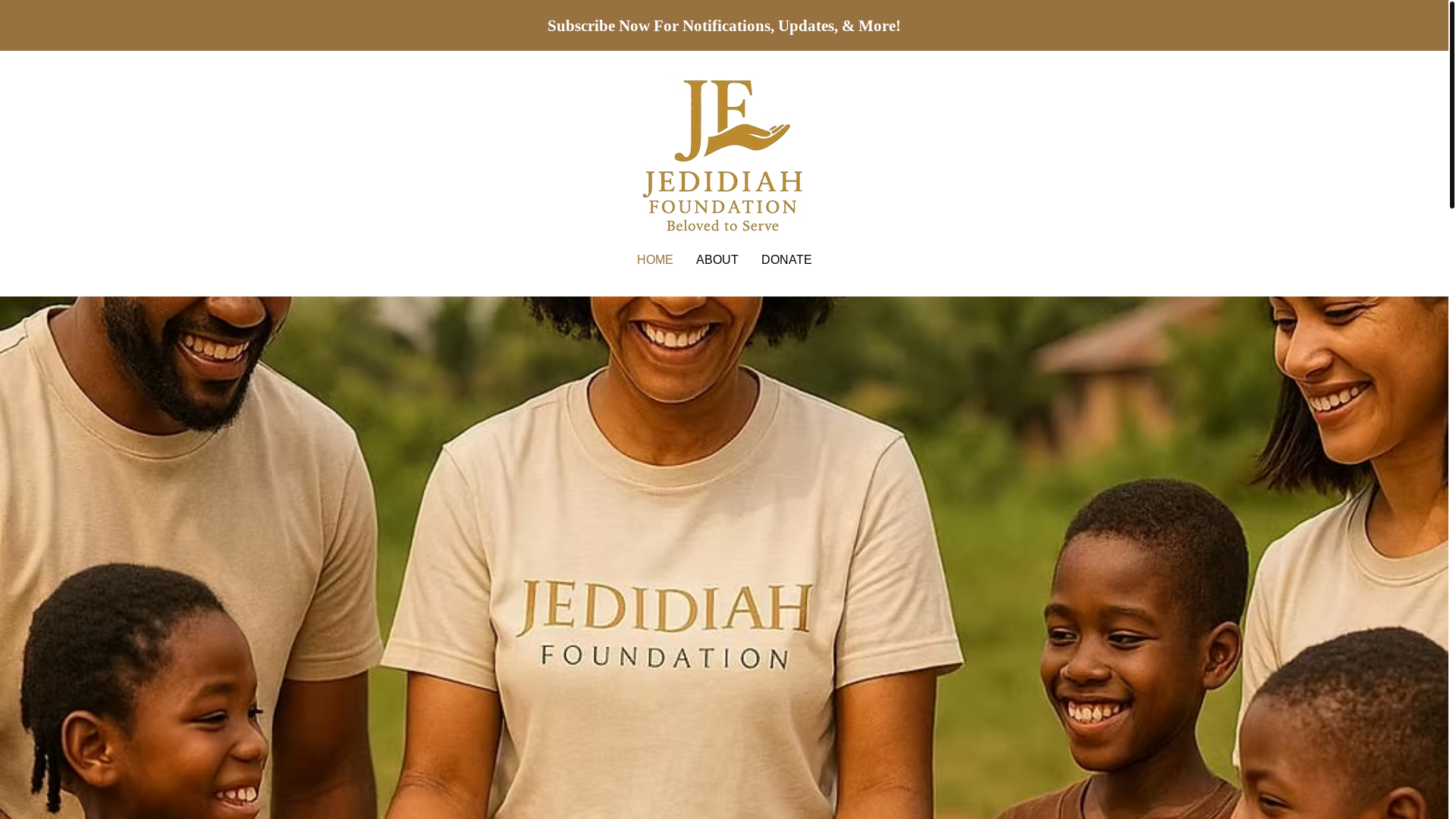 website screenshot of https://jedidiahvillagefoundation.com/