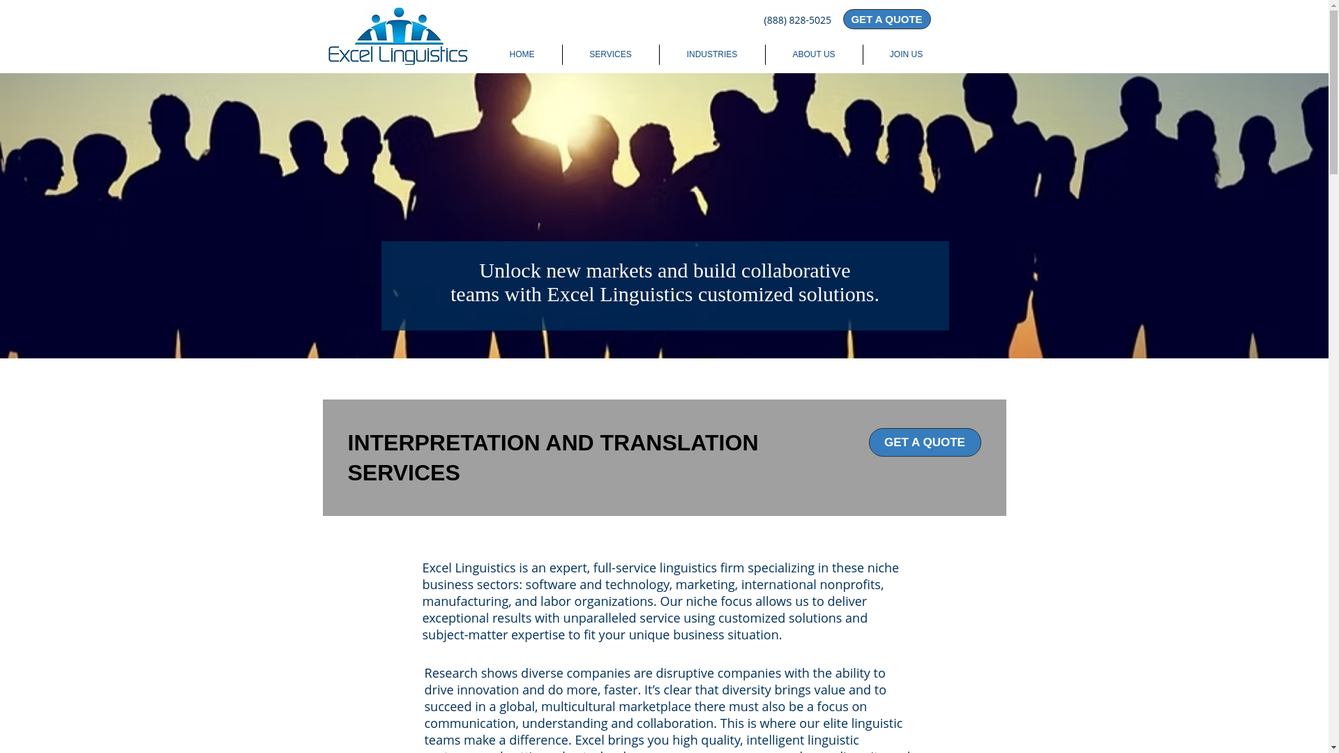 website screenshot of https://excellinlinguistics.com/