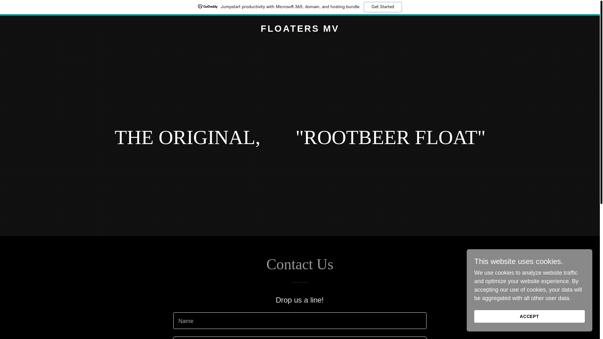 website screenshot of https://floatersmv.com/