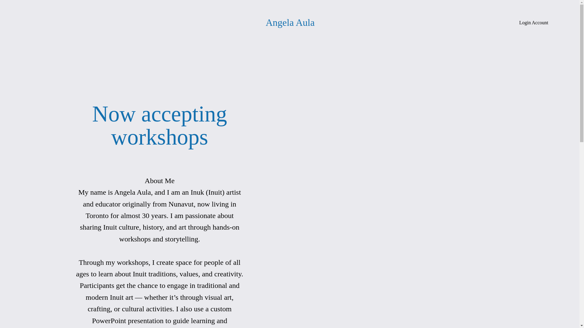 website screenshot of https://angelaaula.ca/
