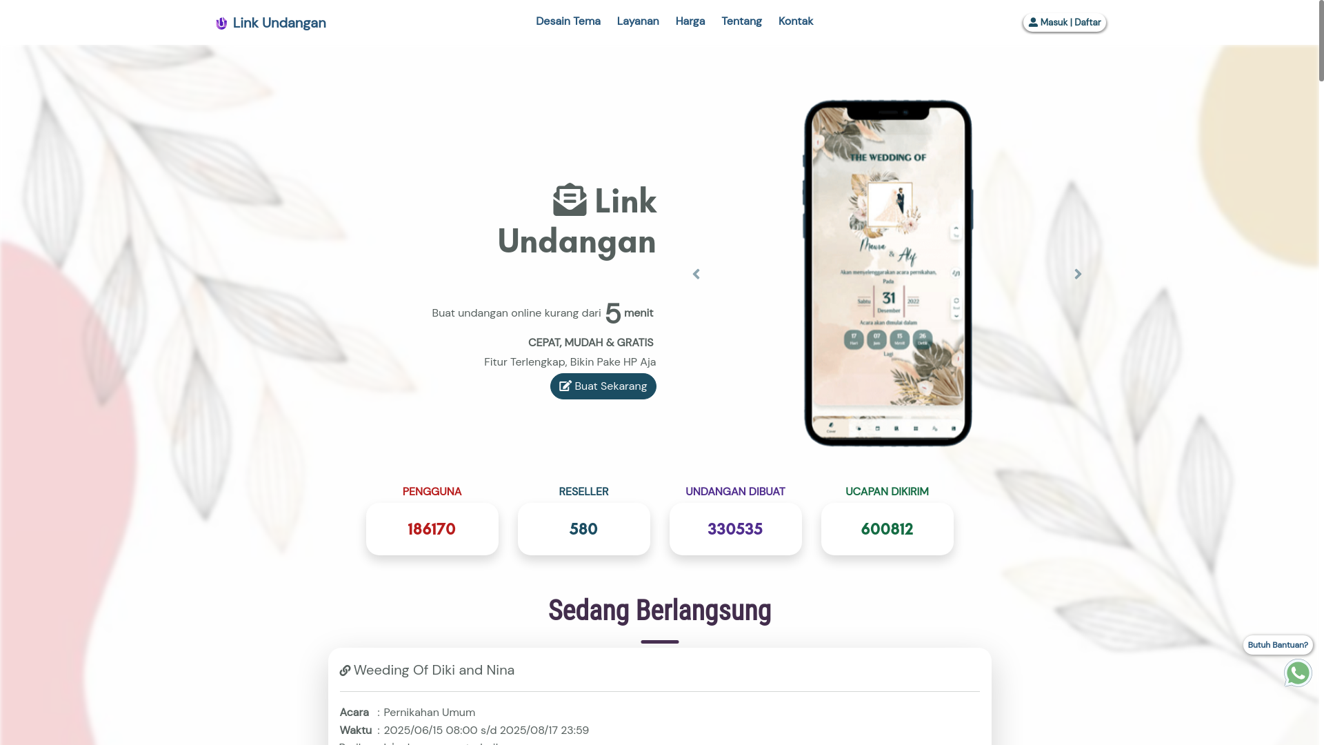 website screenshot of https://www.linkundangan.com/