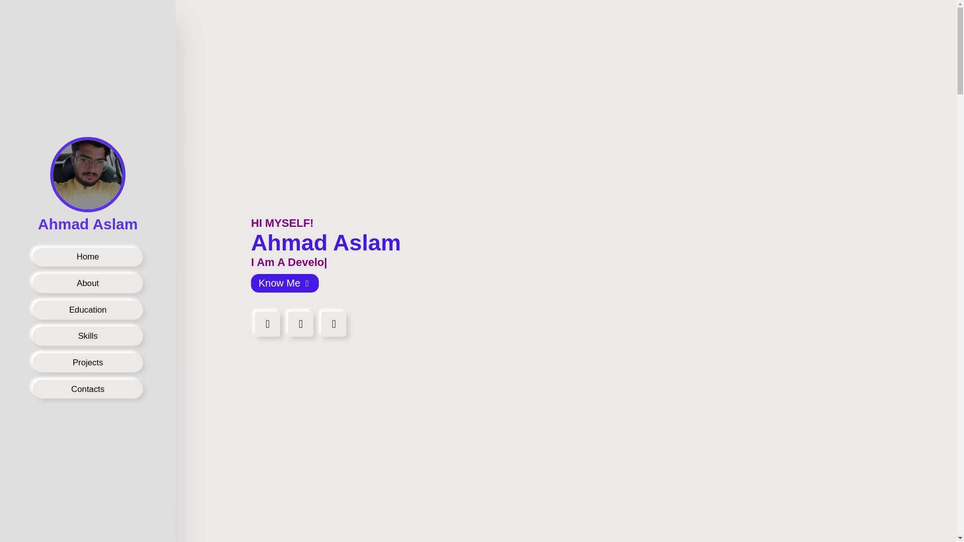 website screenshot of https://ahmadaslam.site/