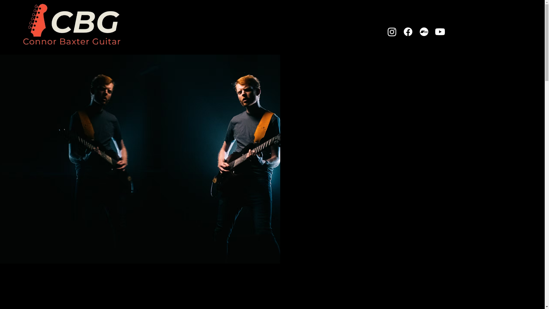 website screenshot of https://connorbaxtermusic.com/
