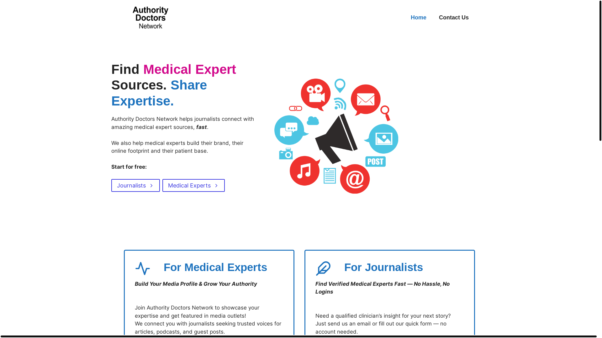 website screenshot of https://authority-doctors.com/