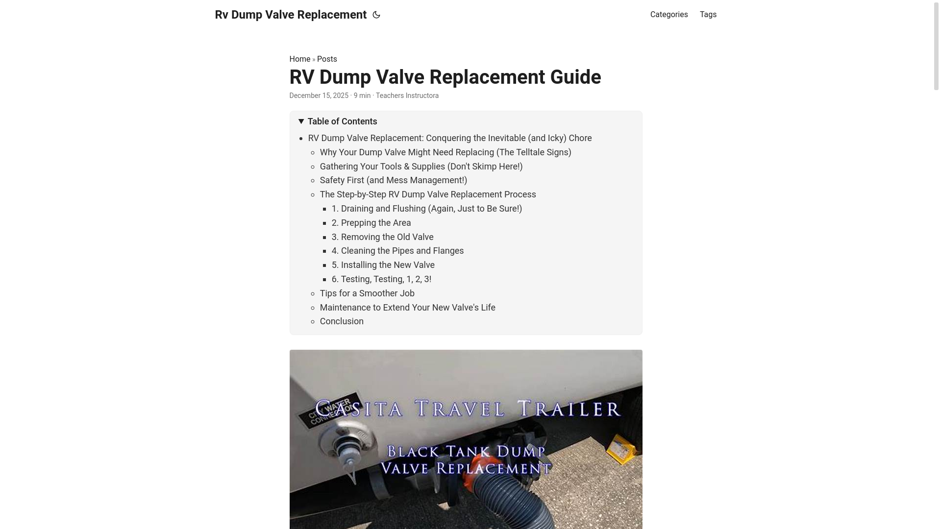 website screenshot of https://rvdumpvalvereplacement2.pages.dev/