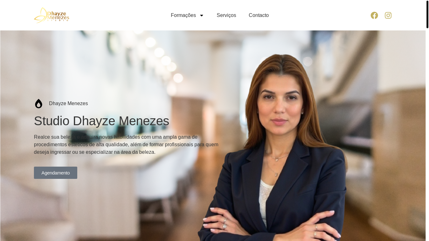 website screenshot of https://dhayzemenezes.com/
