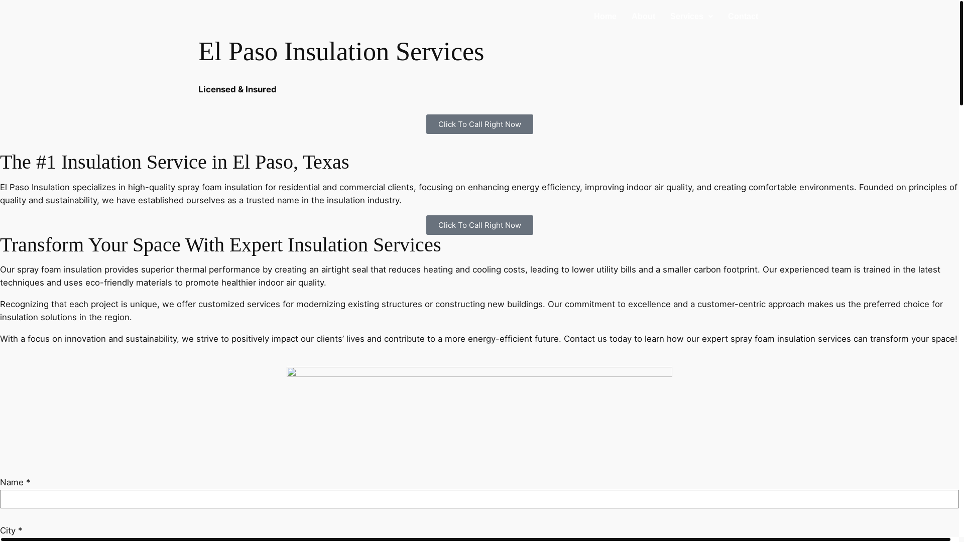 website screenshot of https://insulationcompanyelpaso.com/