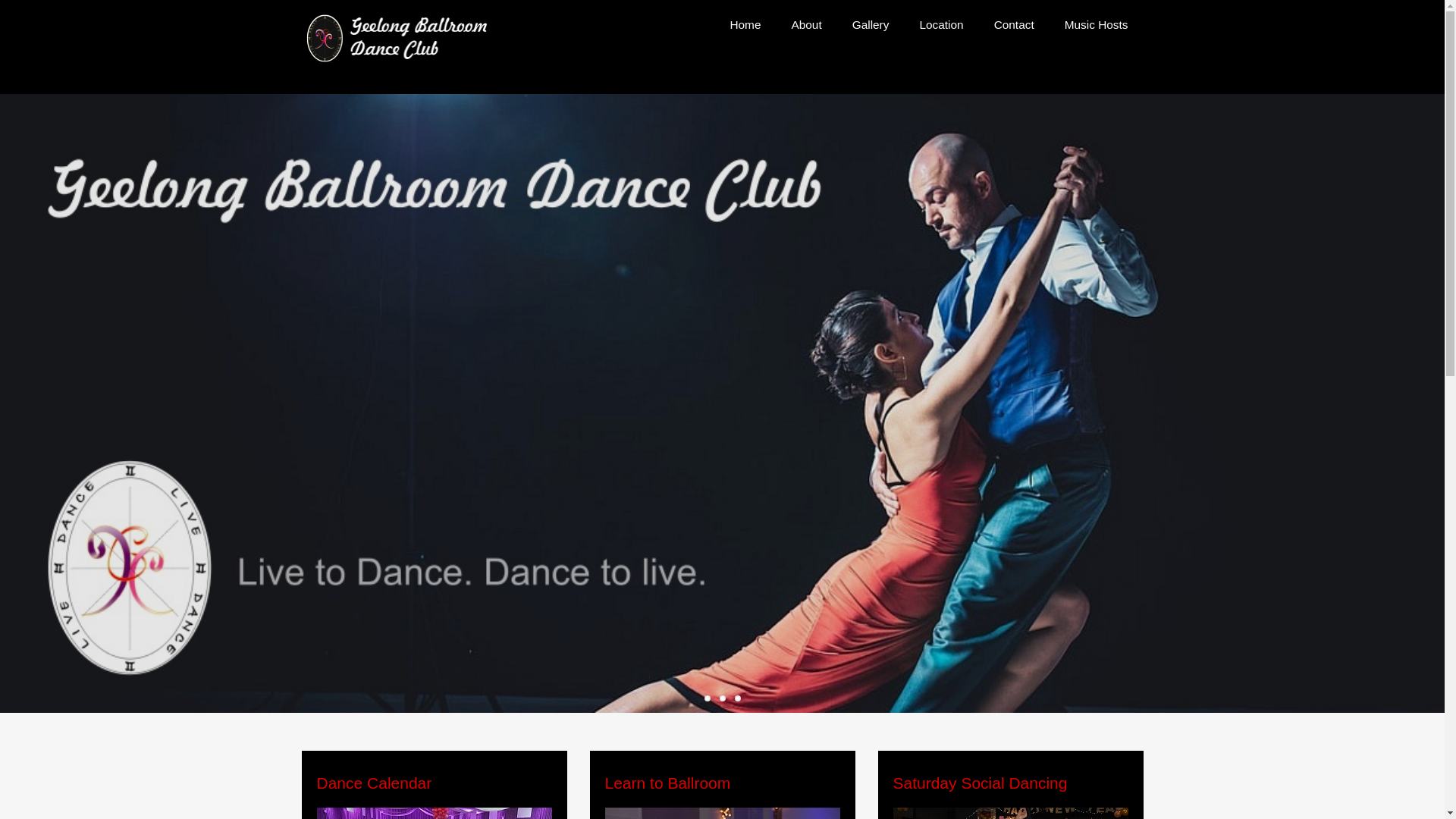 website screenshot of https://geelongballroomdc.online/