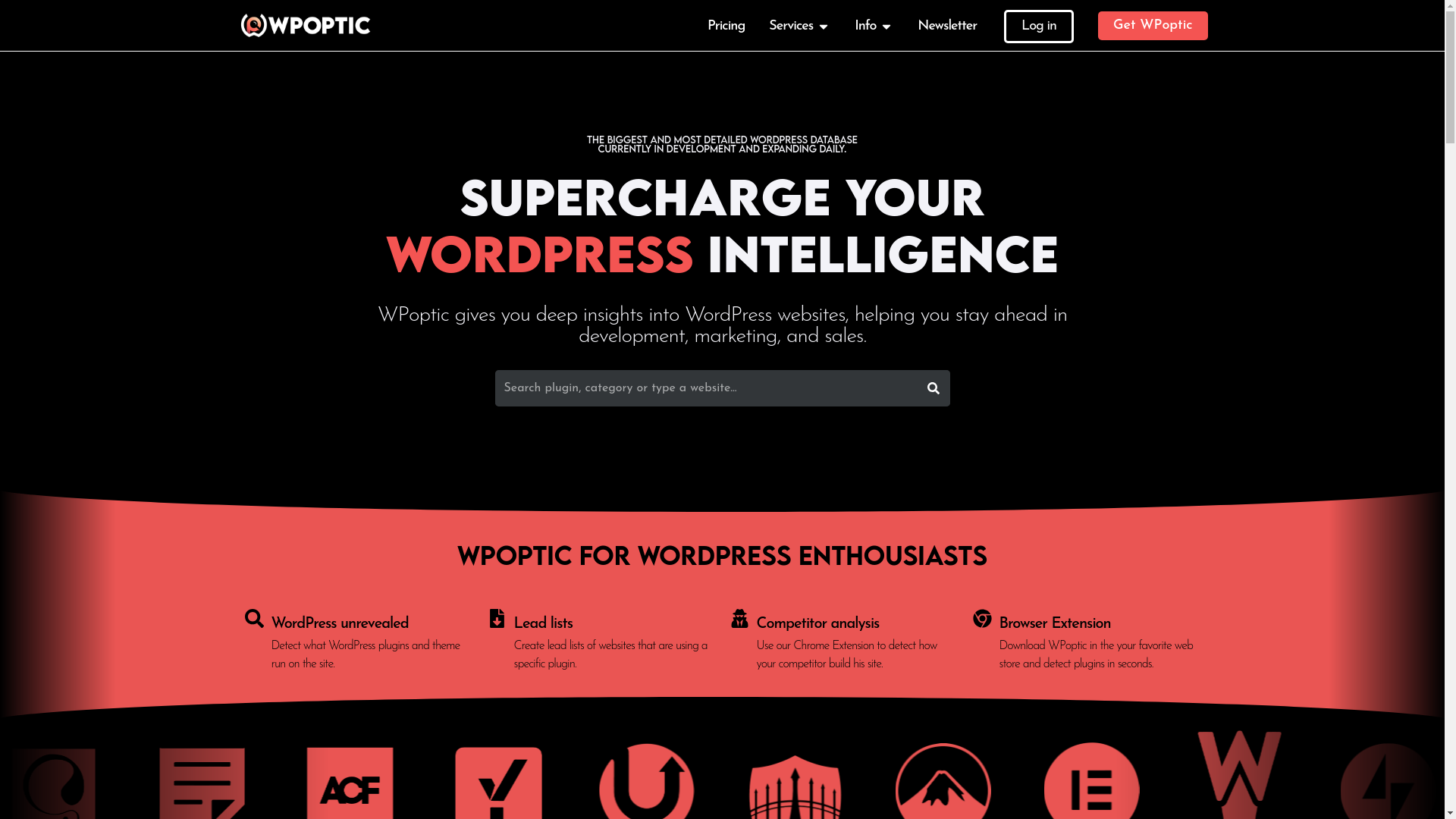website screenshot of https://wpoptic-leads.com/
