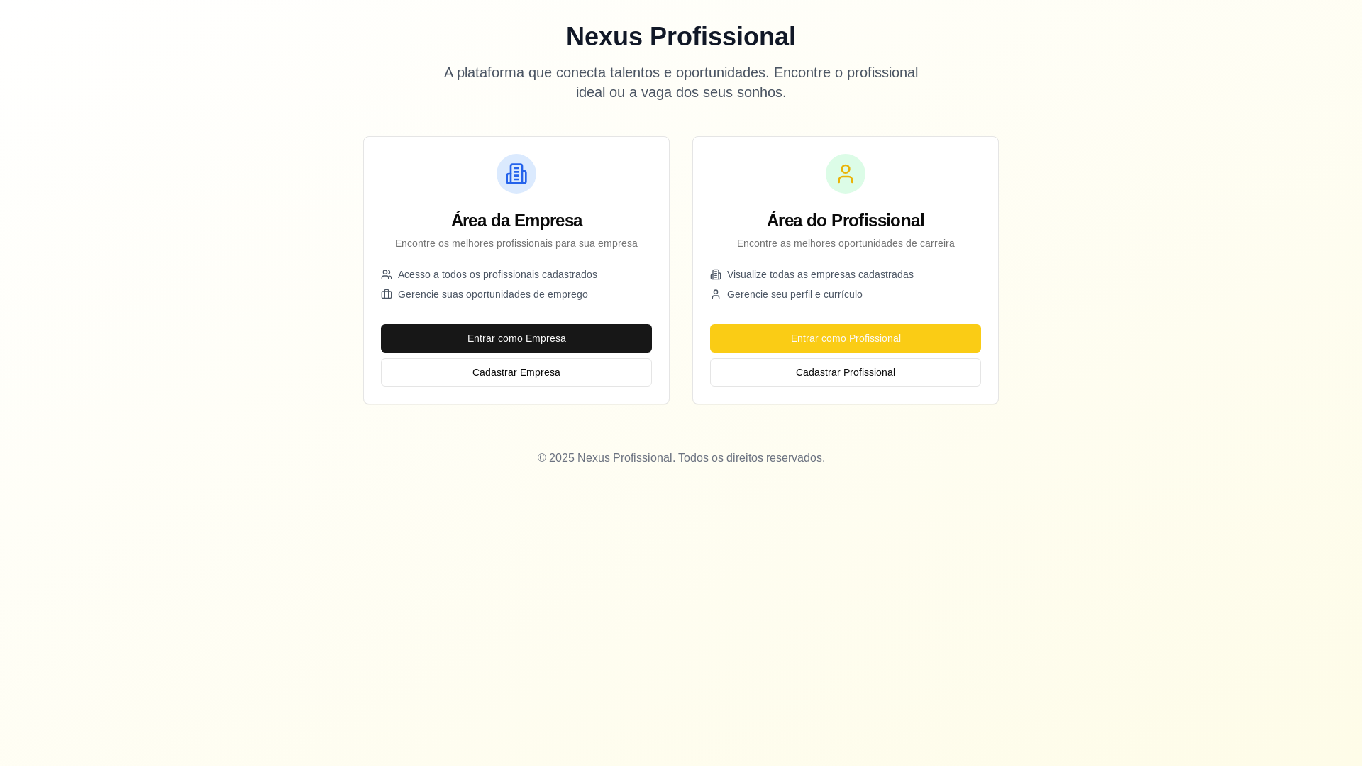 website screenshot of https://nexusprofissional.com.br/