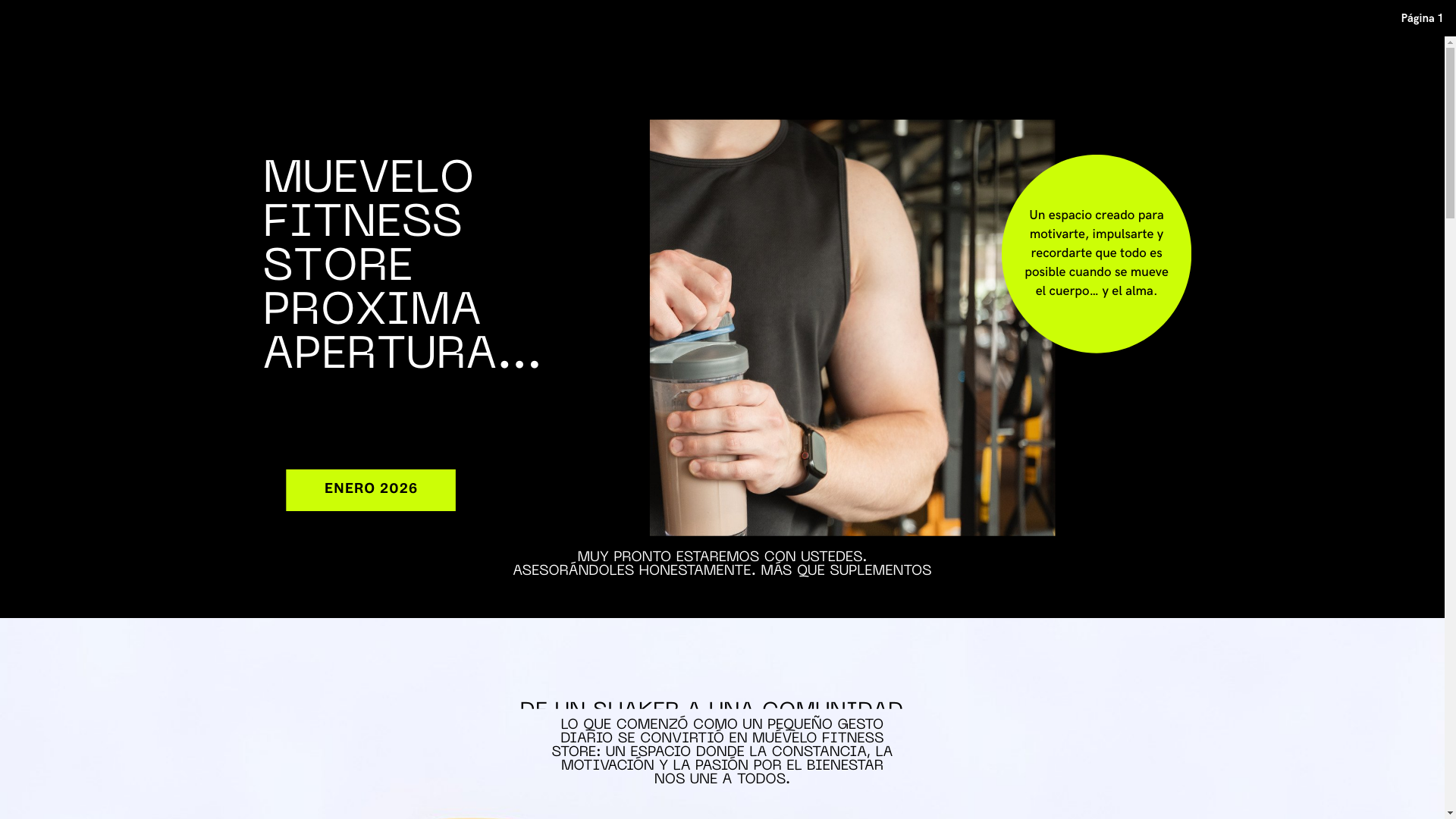 website screenshot of https://muevelofitnessstore.com/