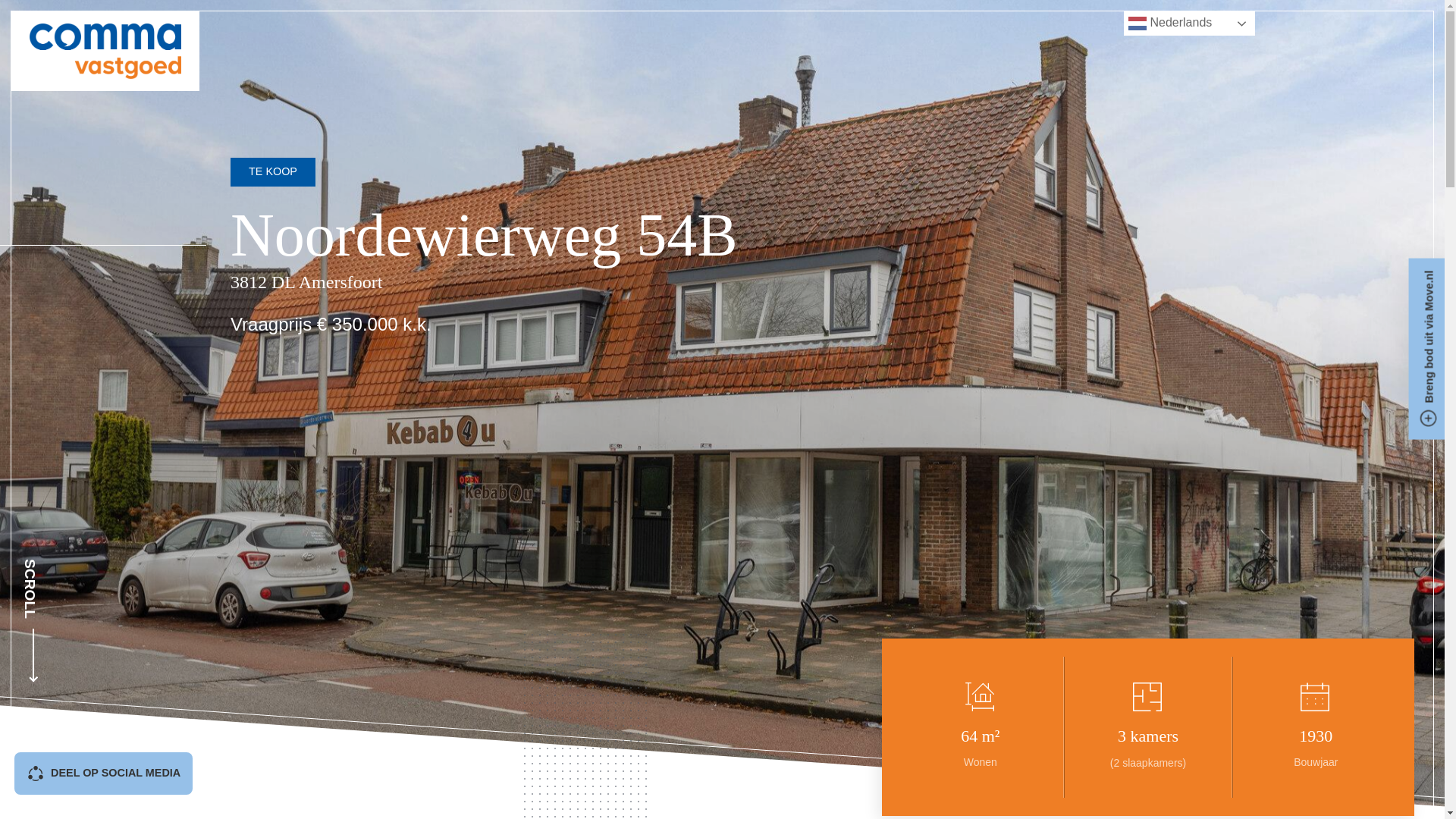 website screenshot of https://noordewierweg54bamersfoort.nl/