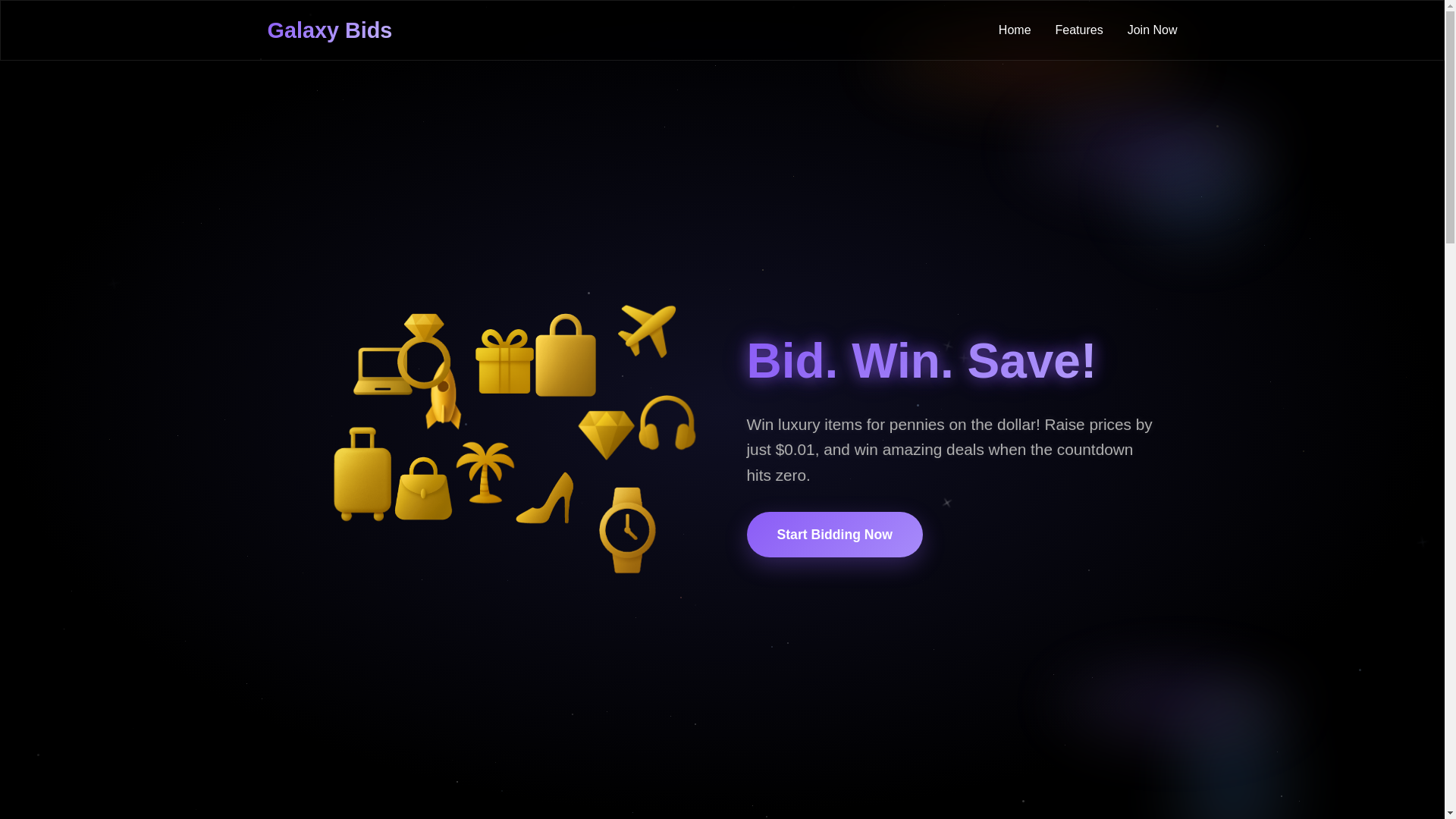 website screenshot of https://galaxybids.pages.dev/