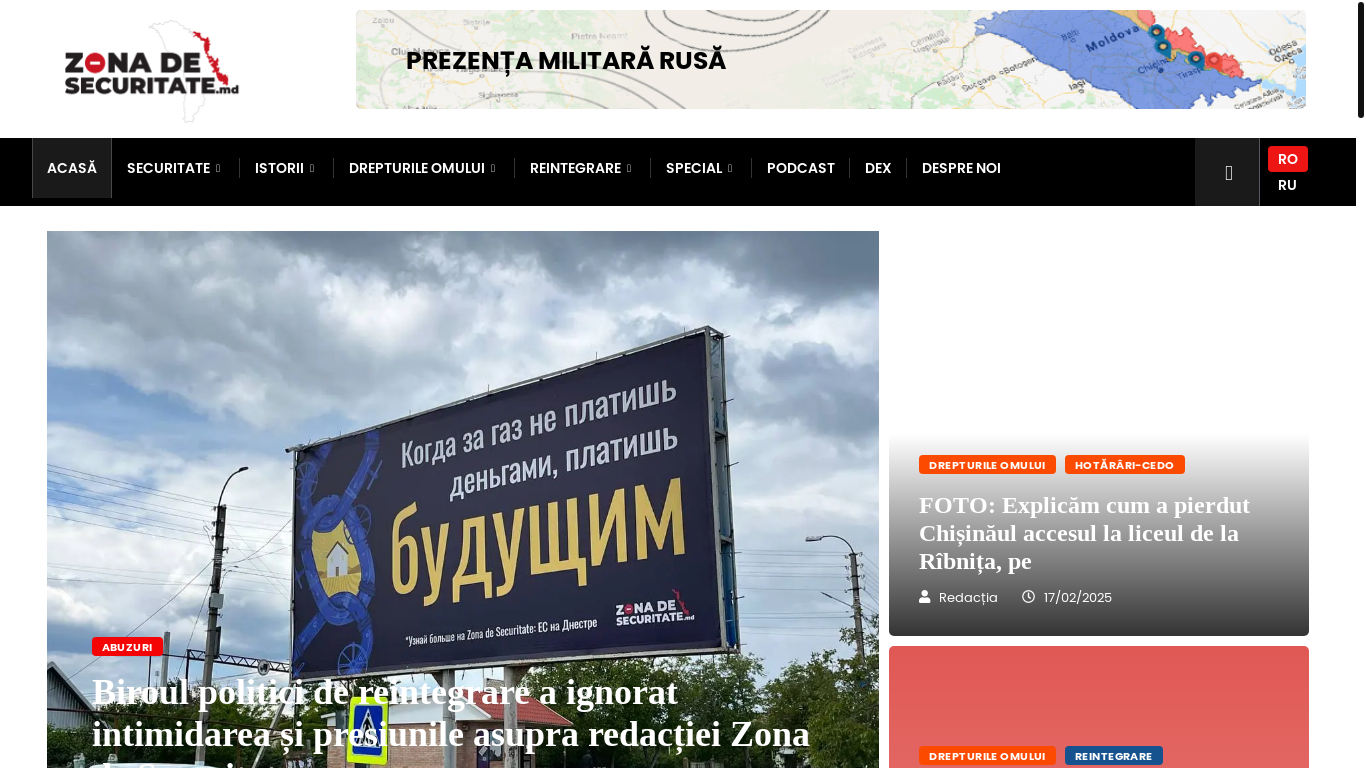 website screenshot of https://zonadesecuritate.md