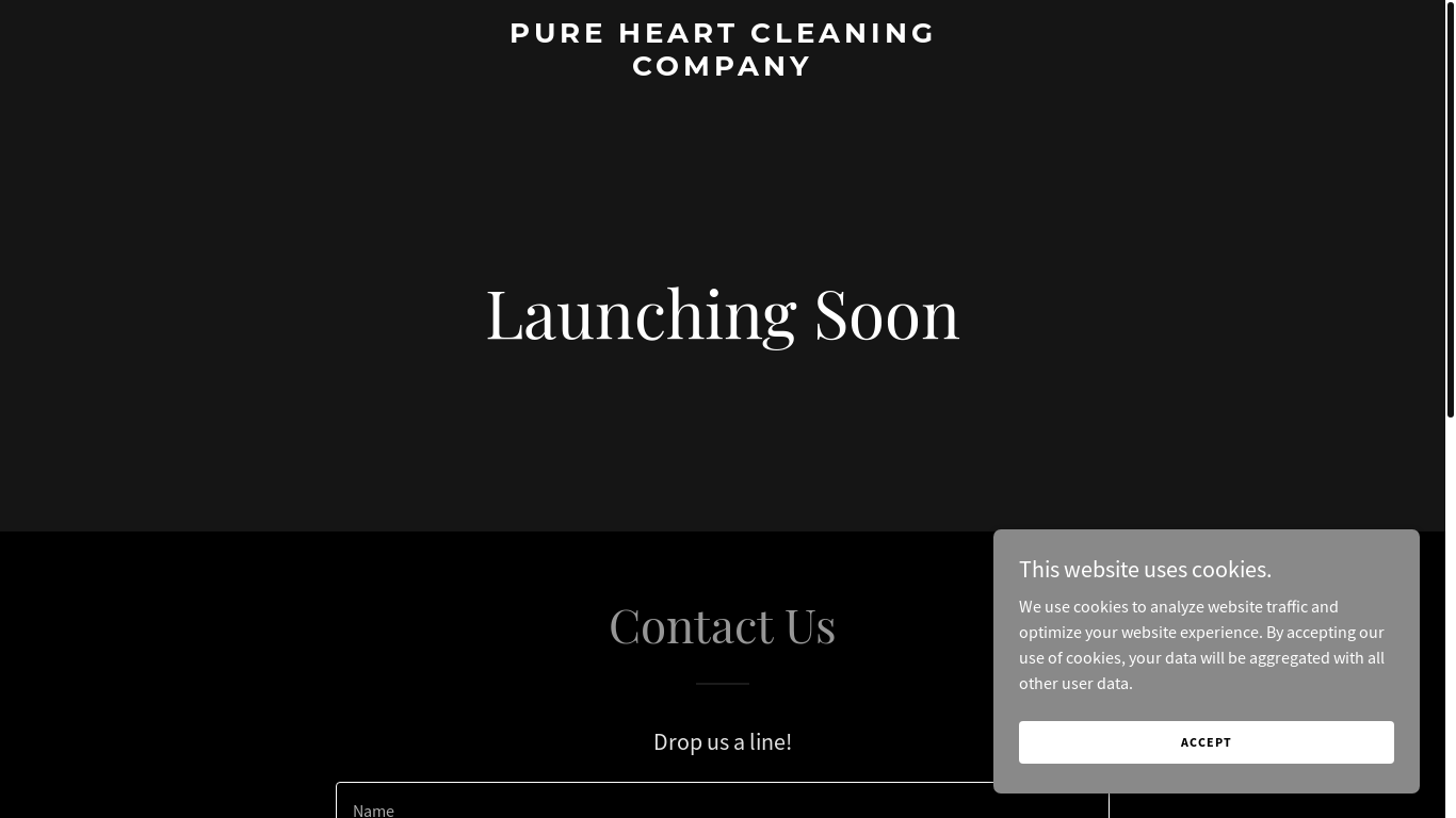 website screenshot of https://pureheartcleaningcompany.com/
