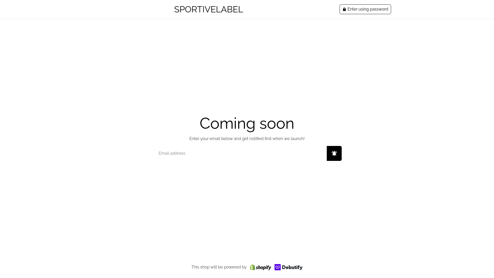 website screenshot of https://sportivelabel.com/