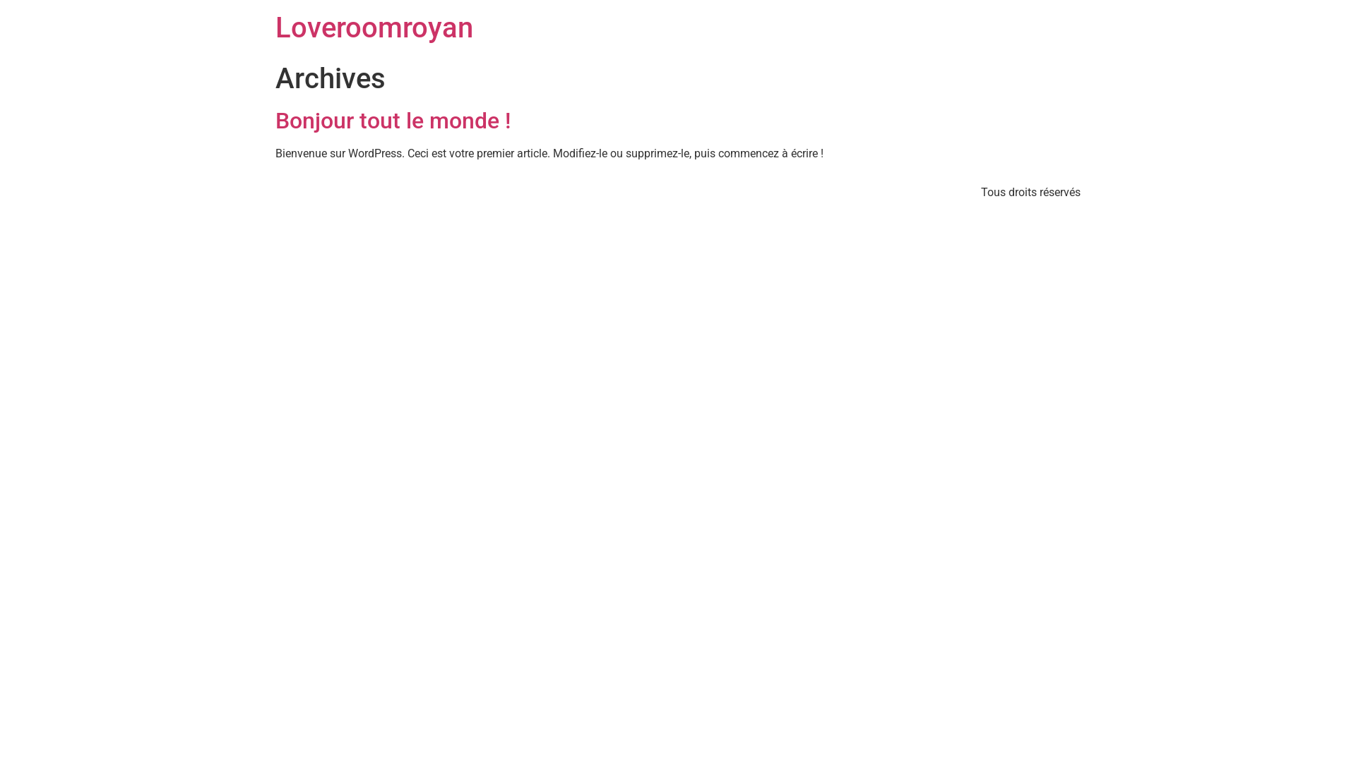 website screenshot of https://loveroomroyan.fr/
