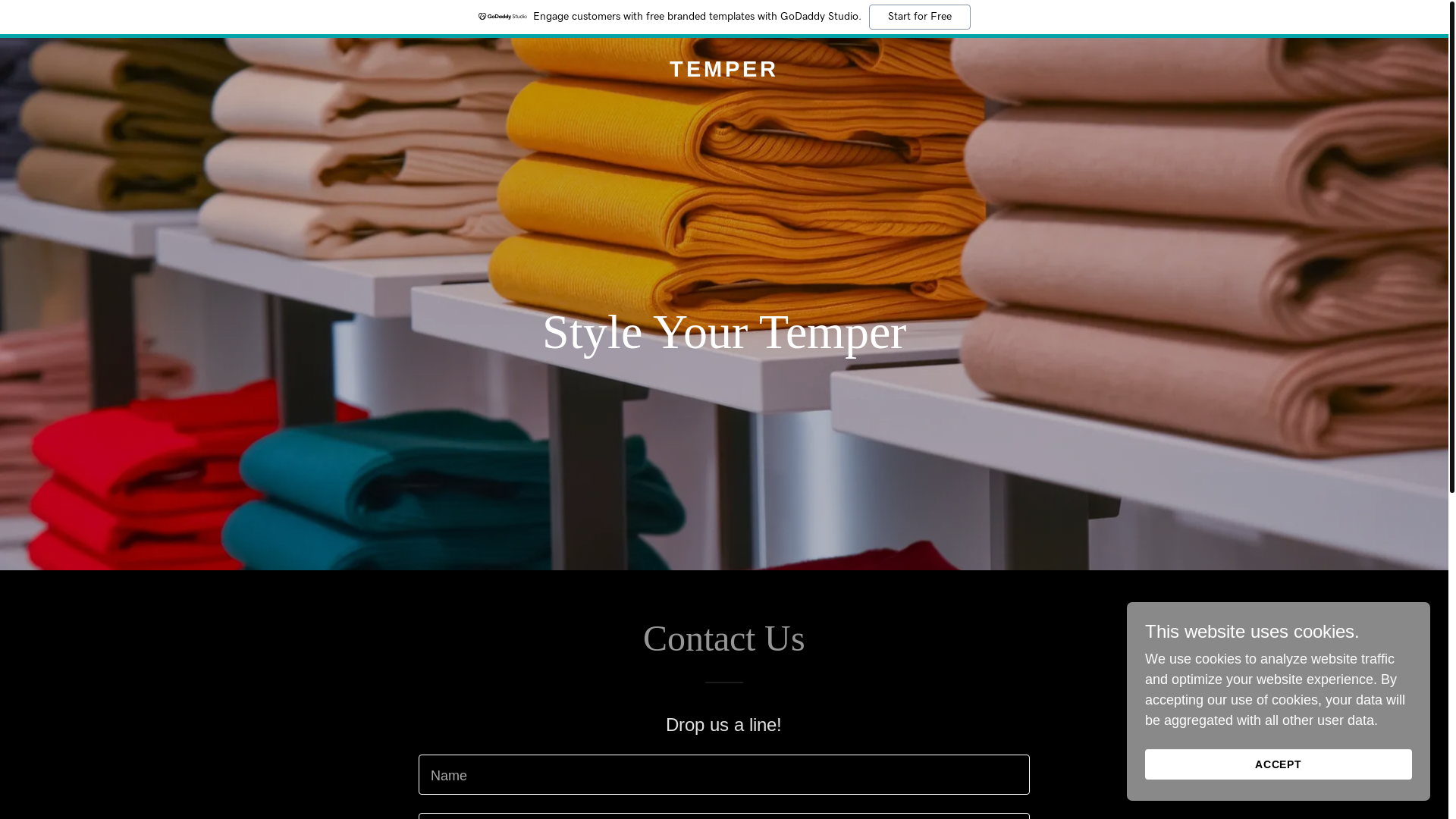 website screenshot of https://temperequipt.com/