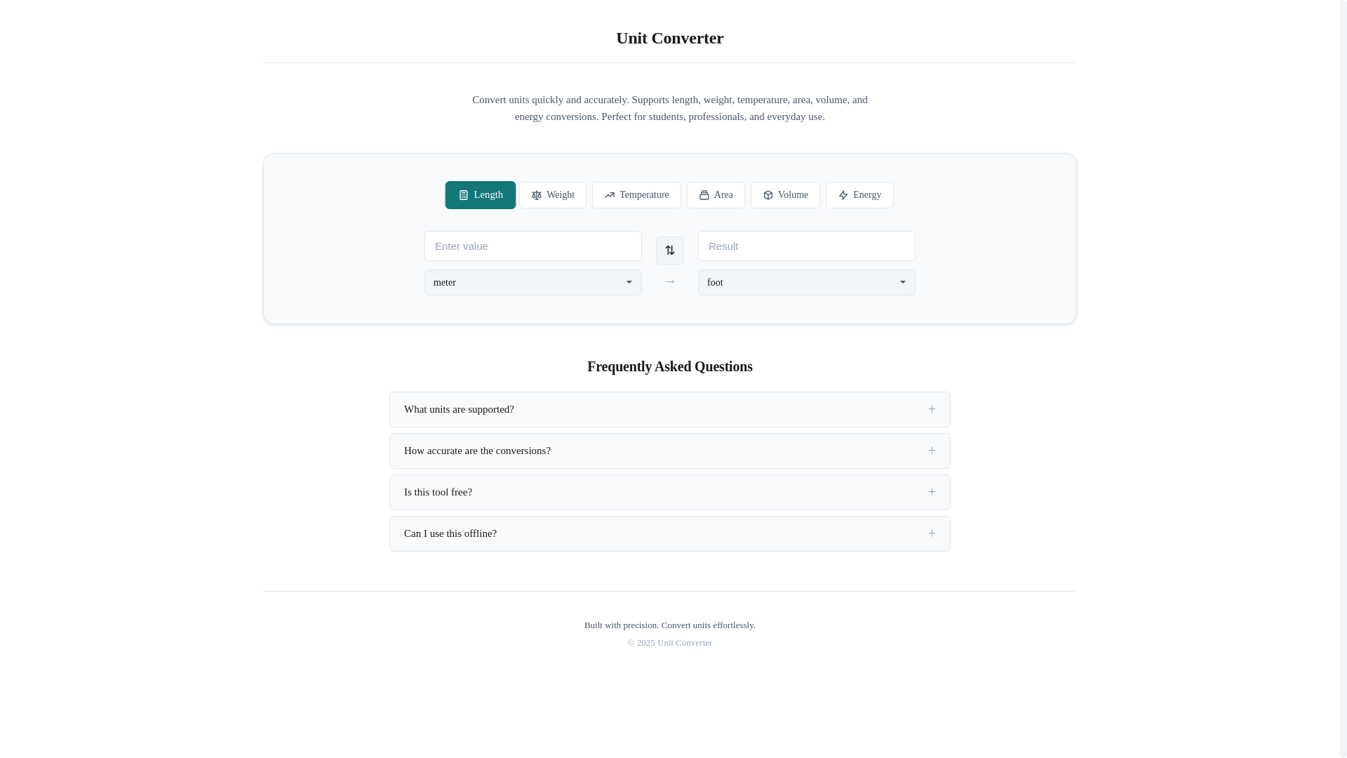 website screenshot of https://unitconverter.uk/