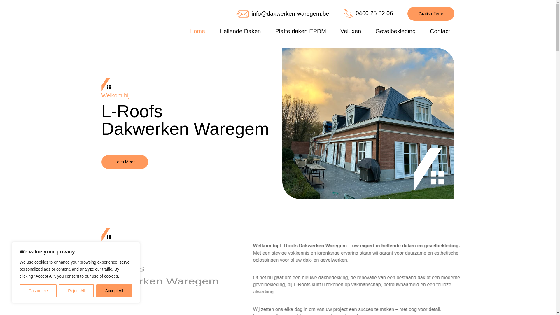 website screenshot of https://dakwerken-waregem.be/