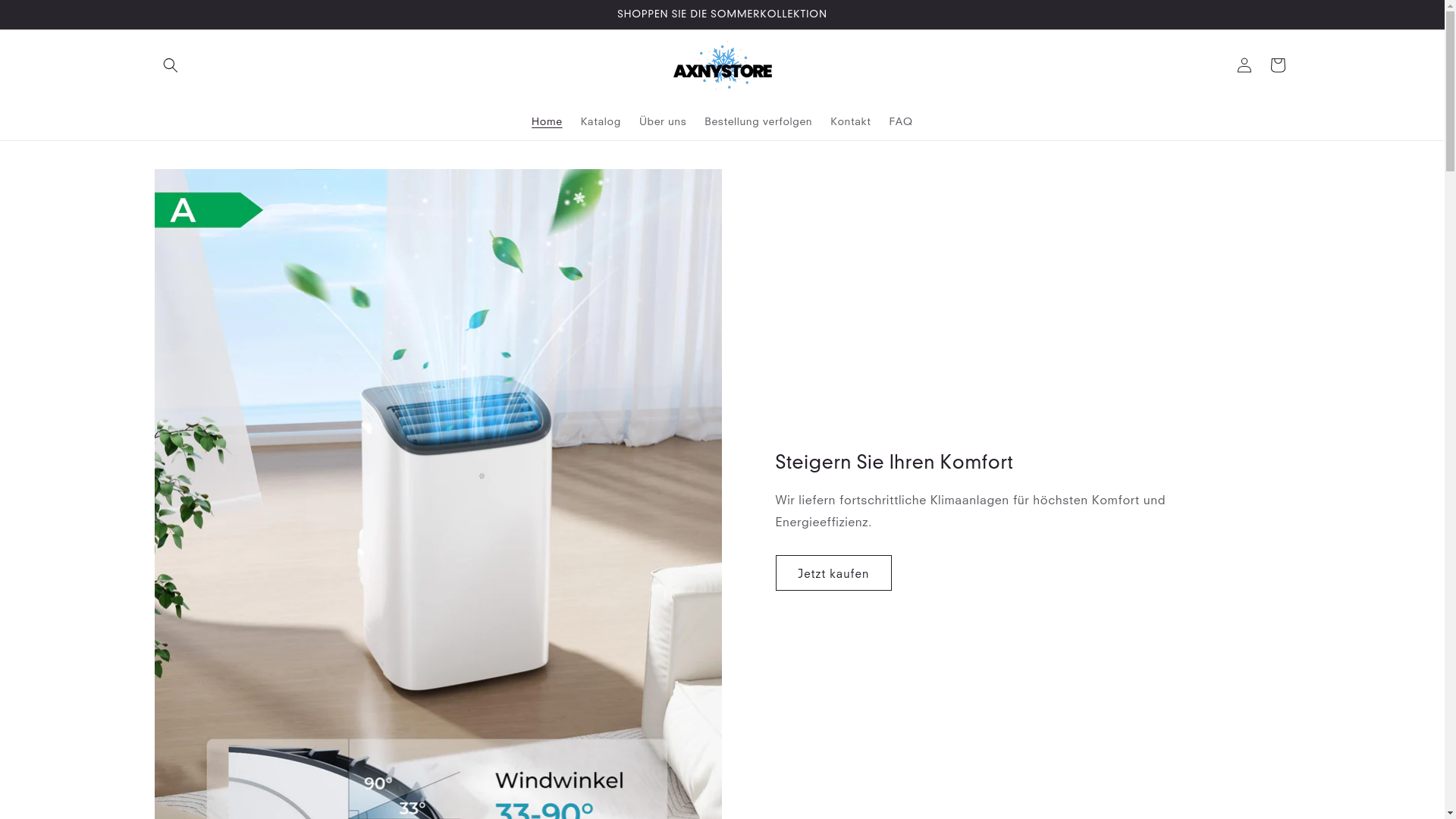 website screenshot of https://axny.shop/