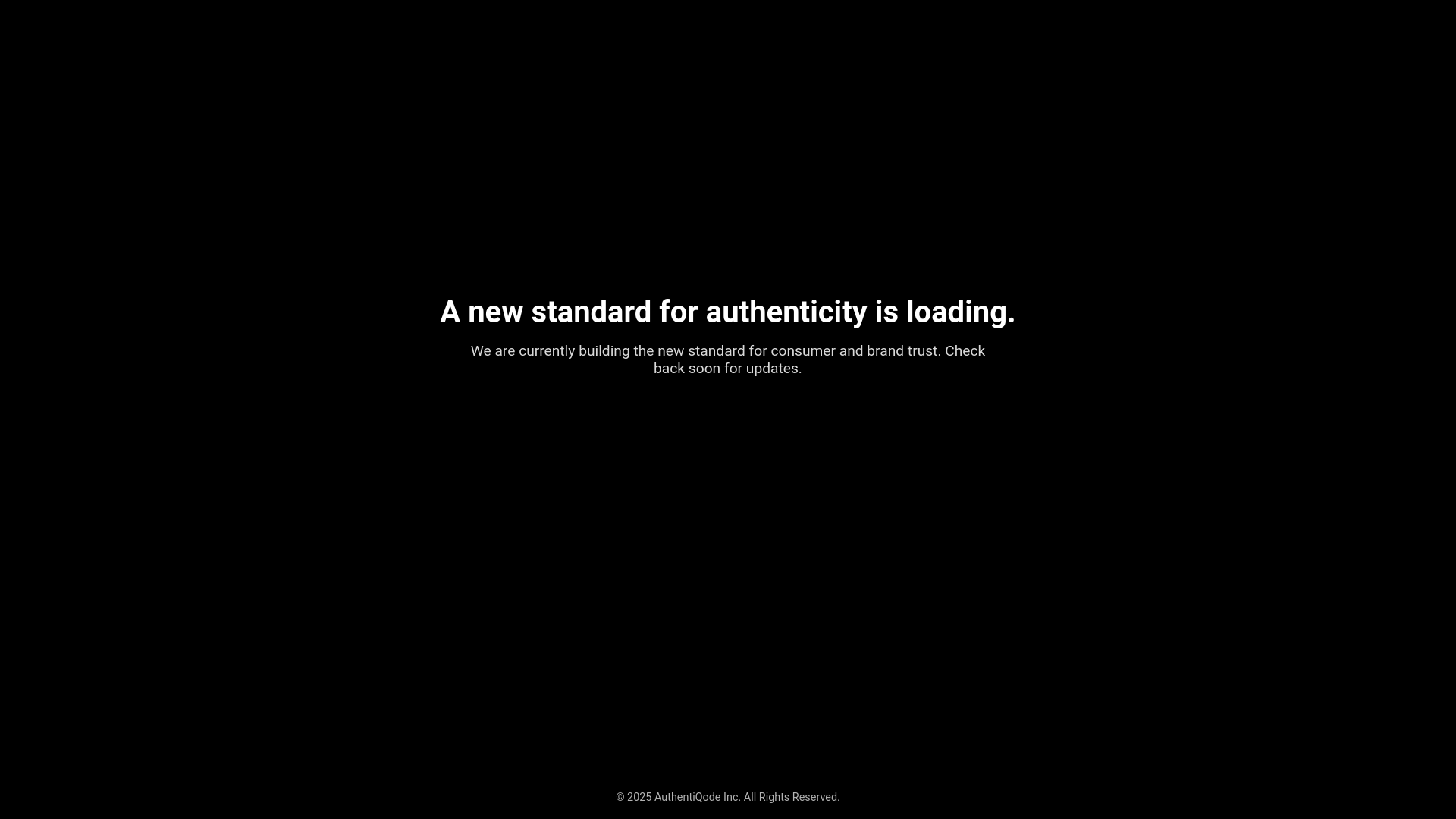 website screenshot of https://authentiqode-splash.pages.dev/