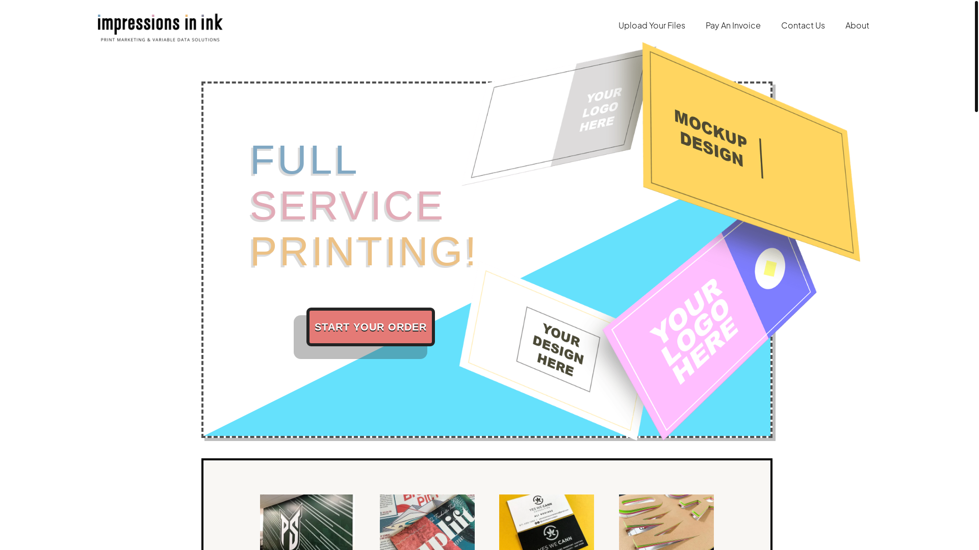 website screenshot of https://impressions.software/