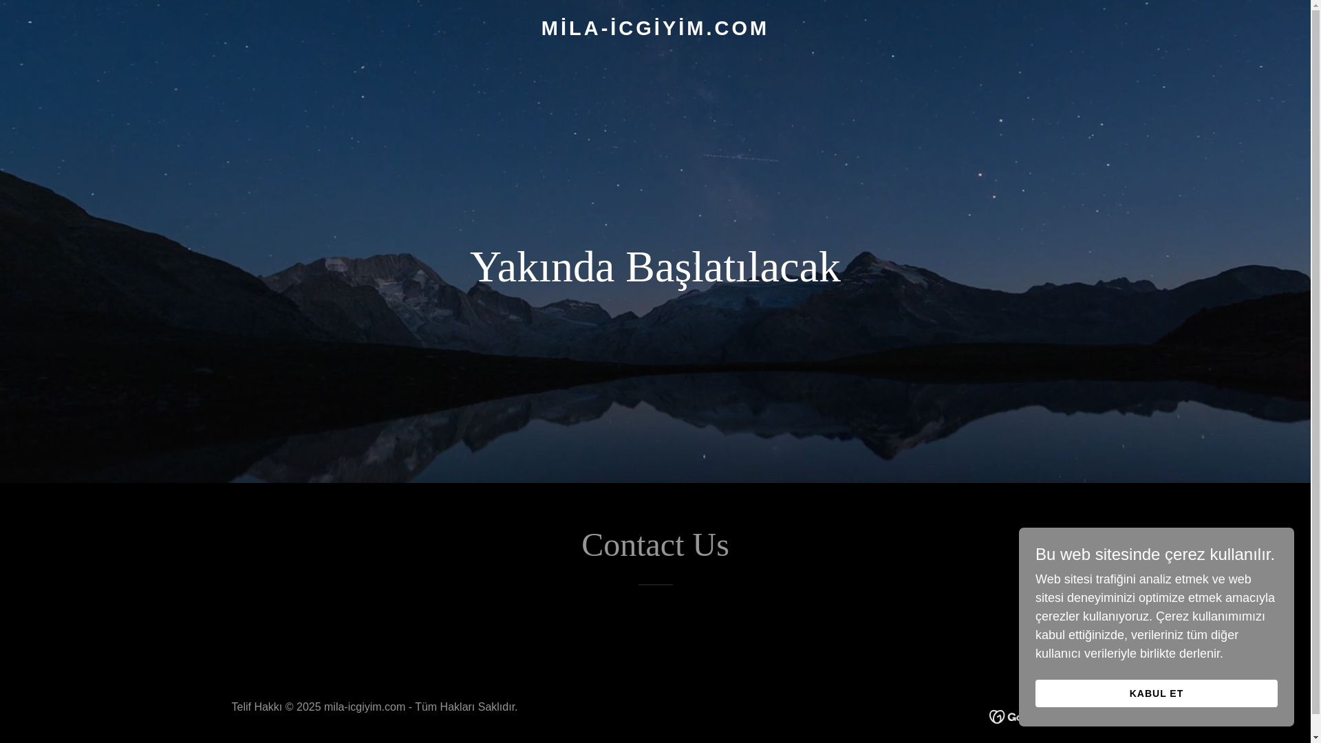 website screenshot of https://mila-icgiyim.com/