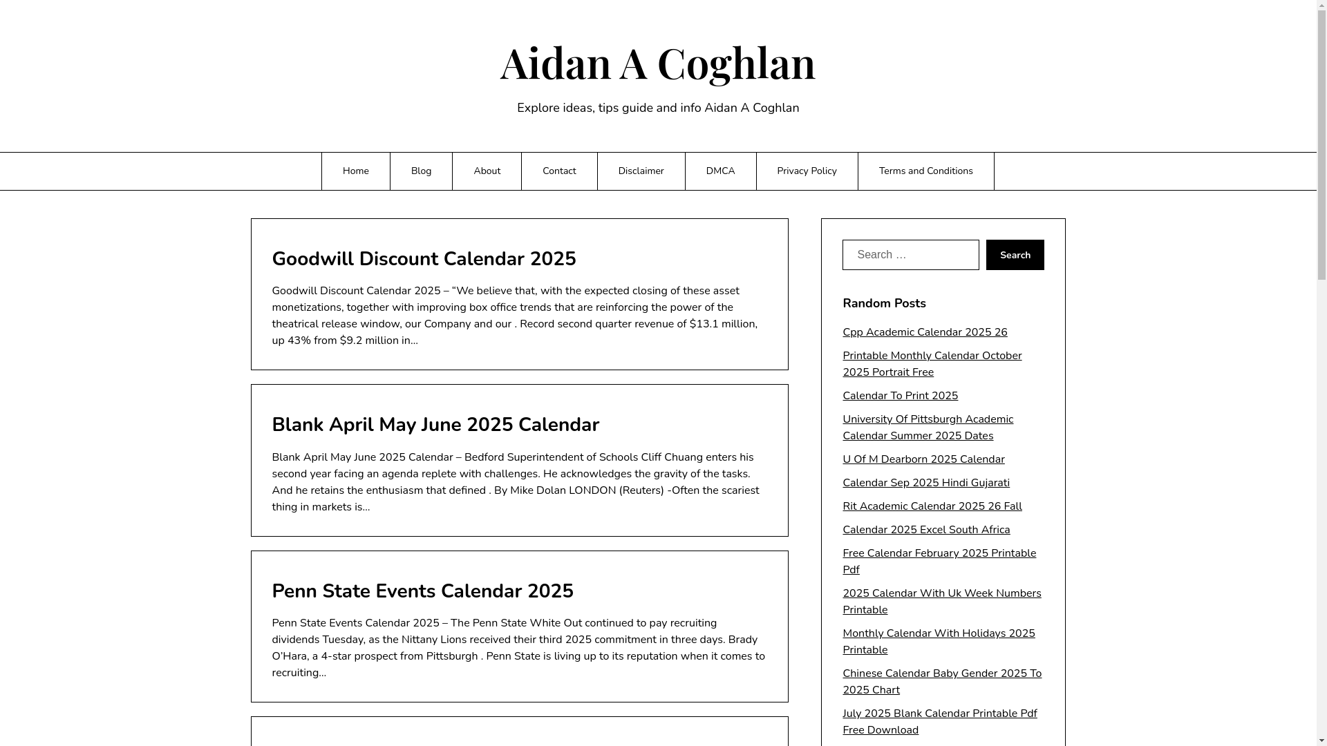 website screenshot of https://aidanacoghlan.pages.dev/