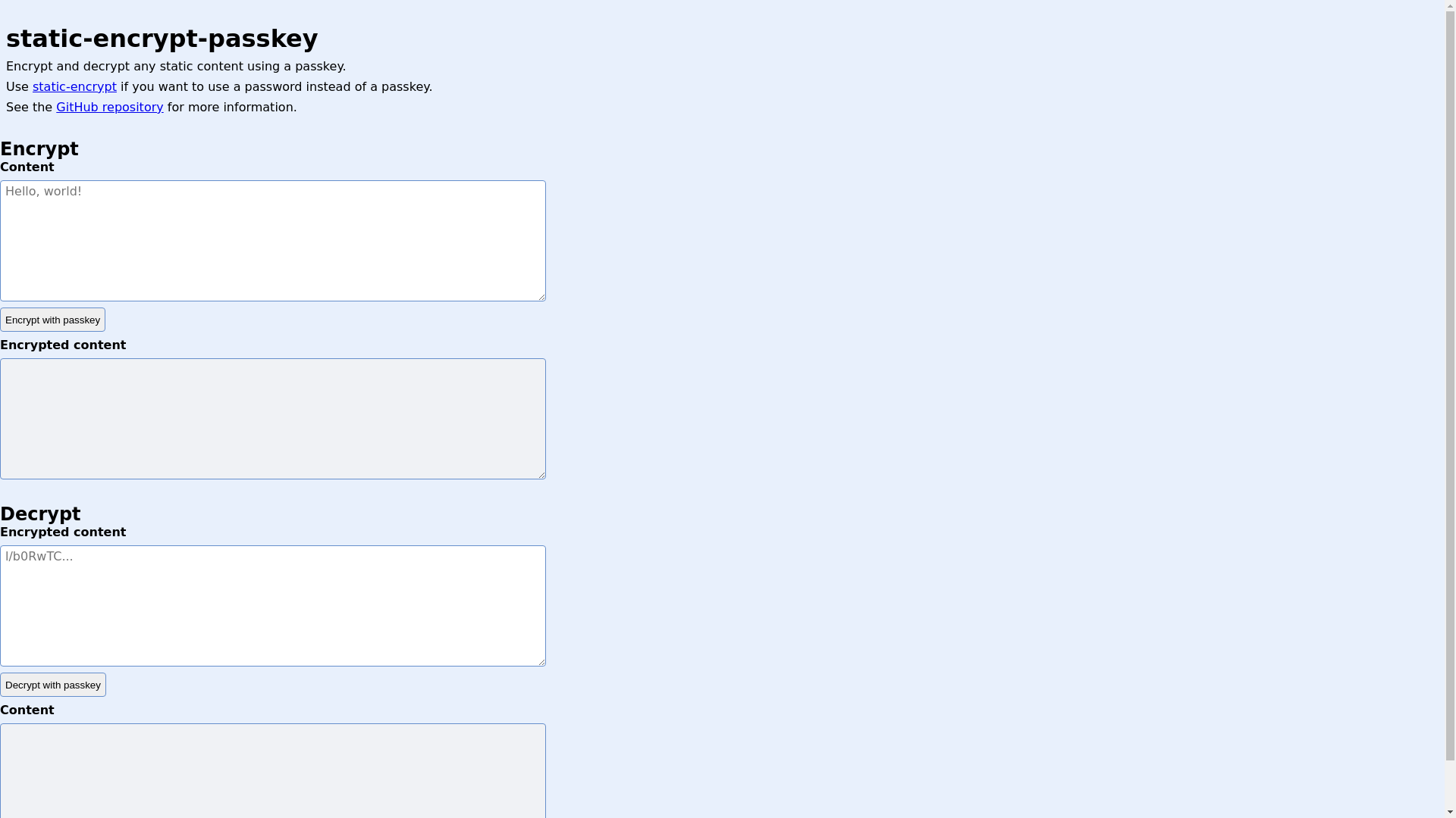 website screenshot of https://static-encrypt-passkey.pages.dev/