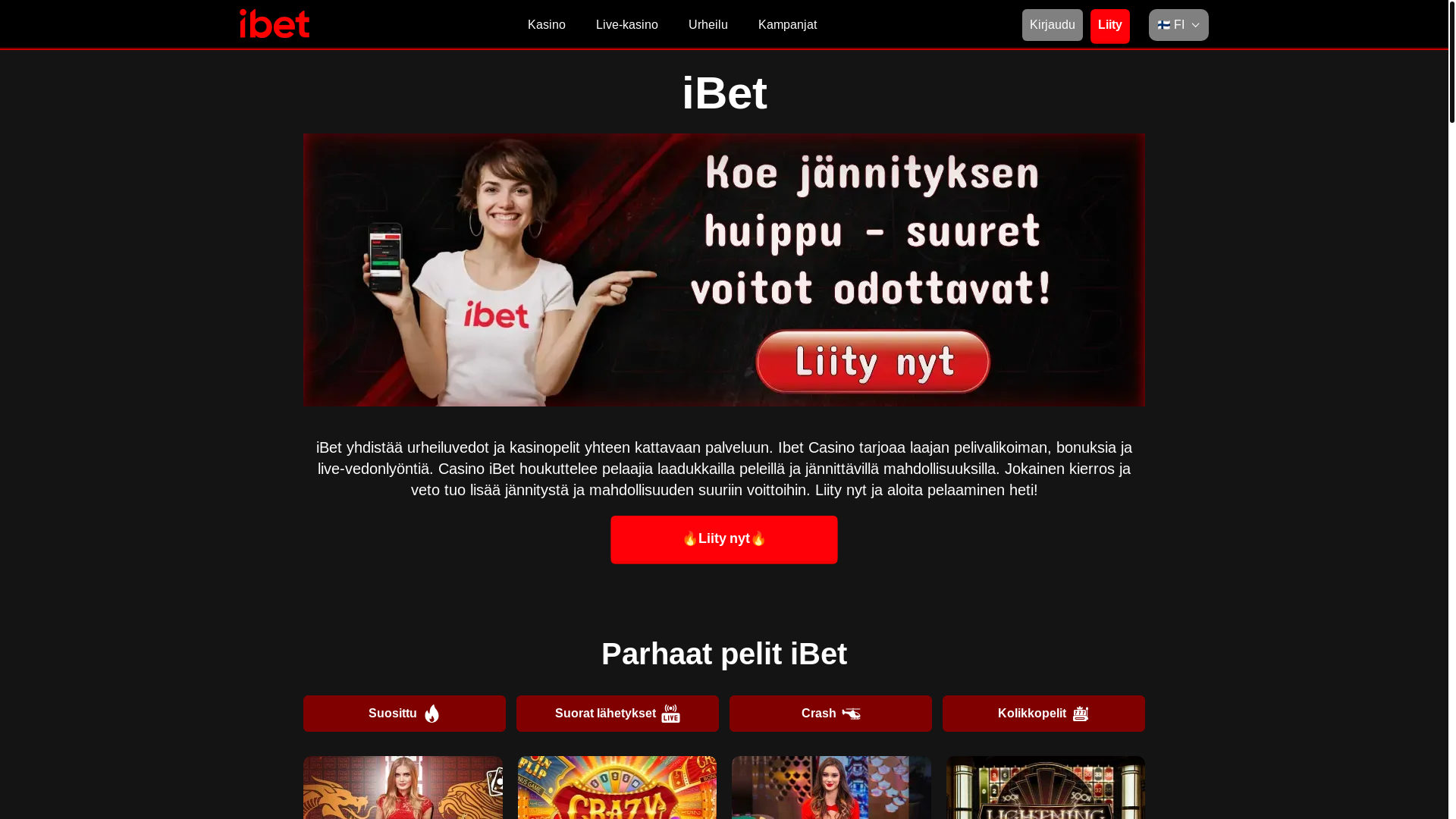 website screenshot of https://ibetcasino-fi-11931.pages.dev/