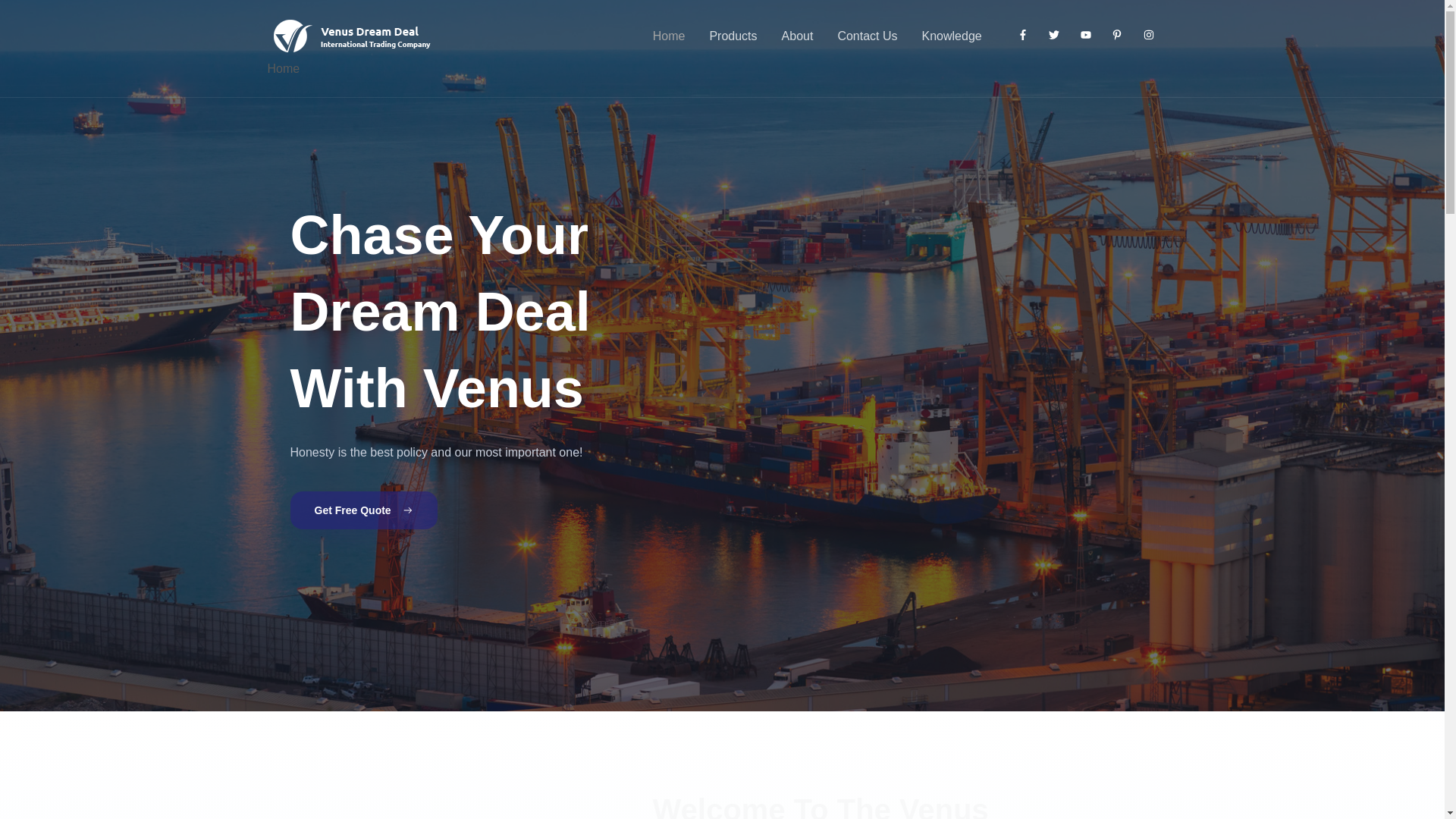 website screenshot of https://venusddco.com/